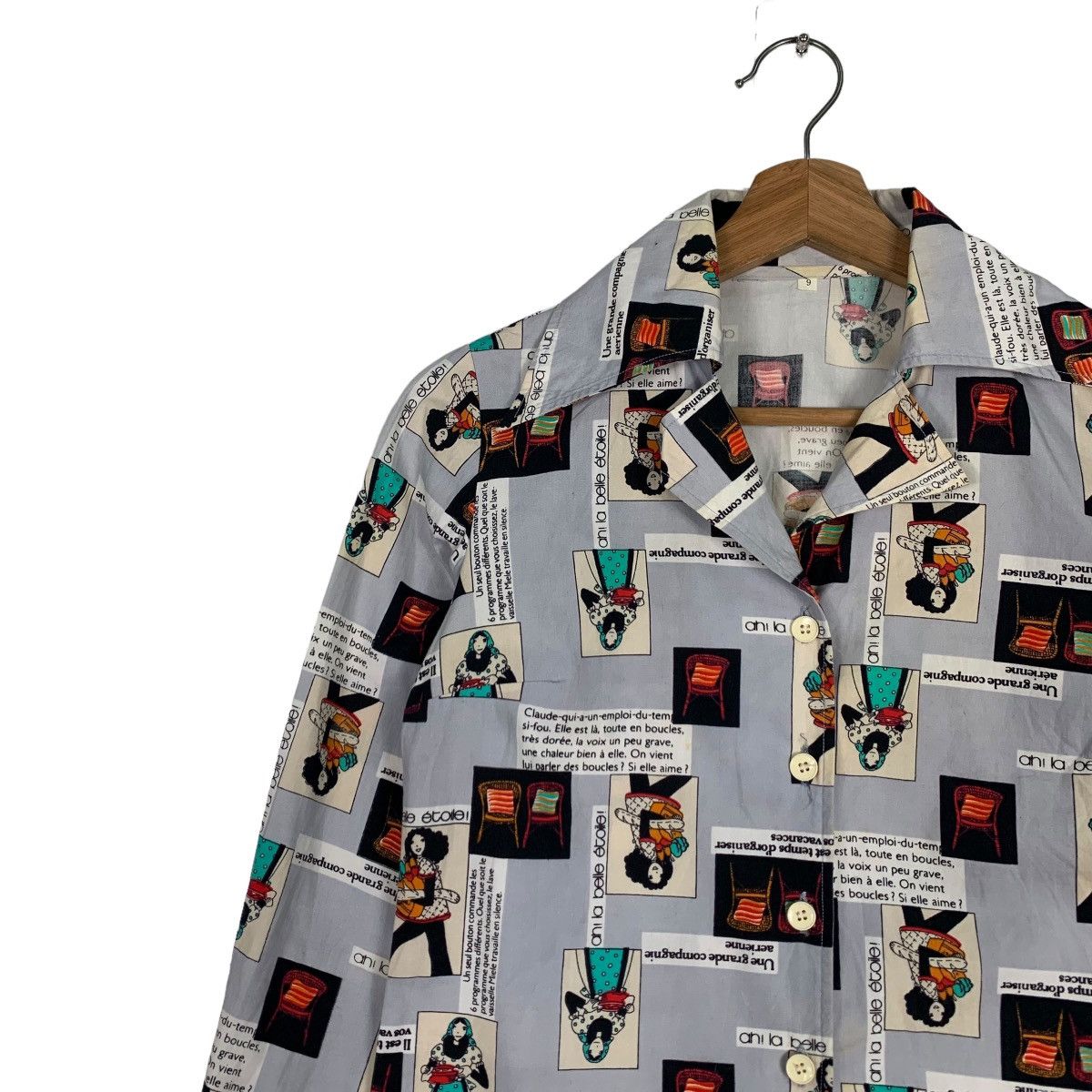 Japanese Brand BELLE ETOILE Fullprint Shirt #0117-C6 Size S / US 4 / IT 40 - 7 Thumbnail