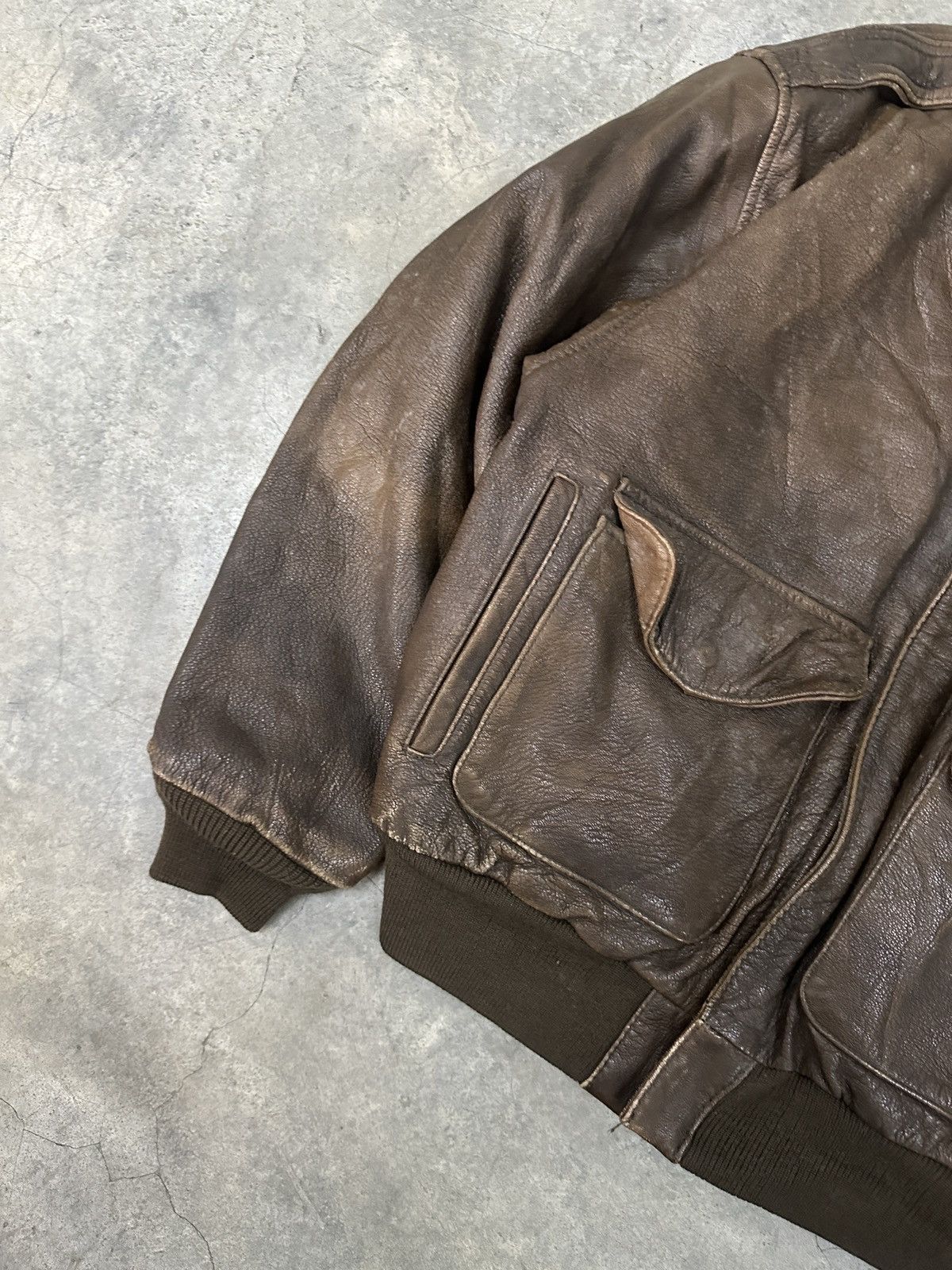 Vintage 80s Avirex Type-A2 Flight Leather Jacket