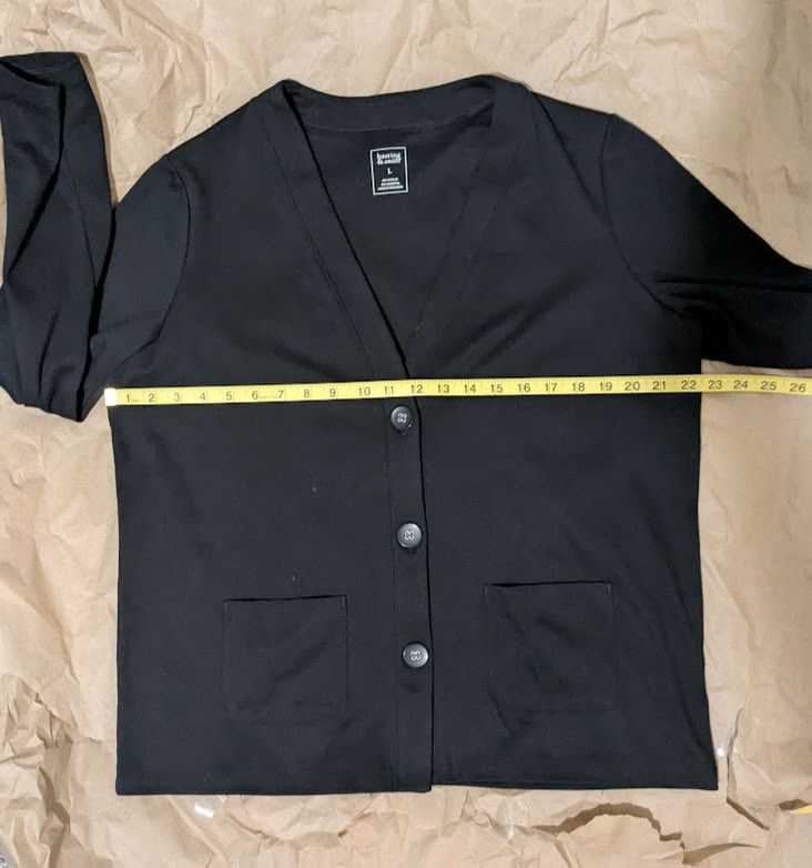 Other Hasting & Smith women's black cardigan with pockets Size L / US 10 / IT 46 - 4 Thumbnail