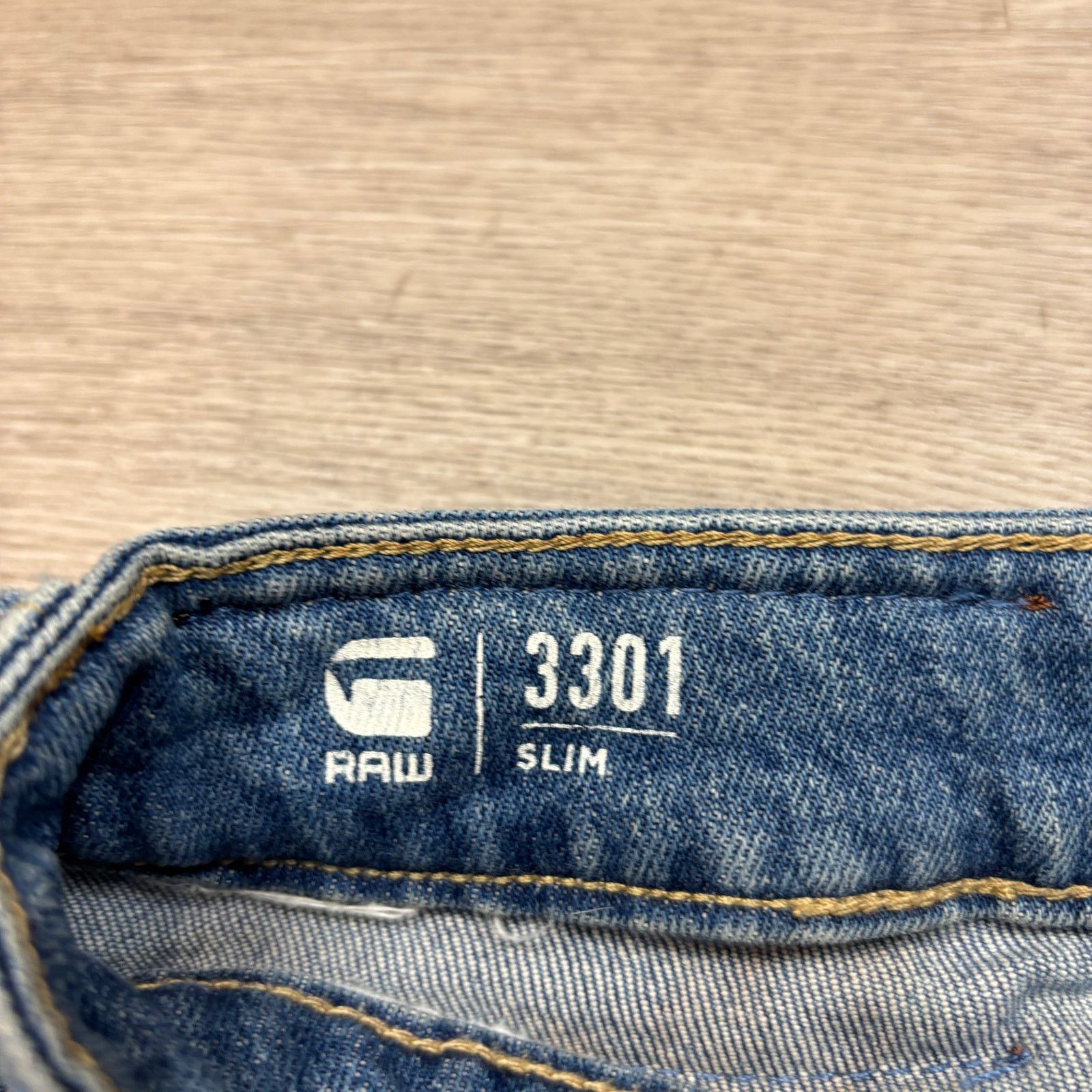G-Star G Star Raw 3301 Slim Jeans Men's 31x31 Minimalist Casual Size US 31 - 4 Thumbnail