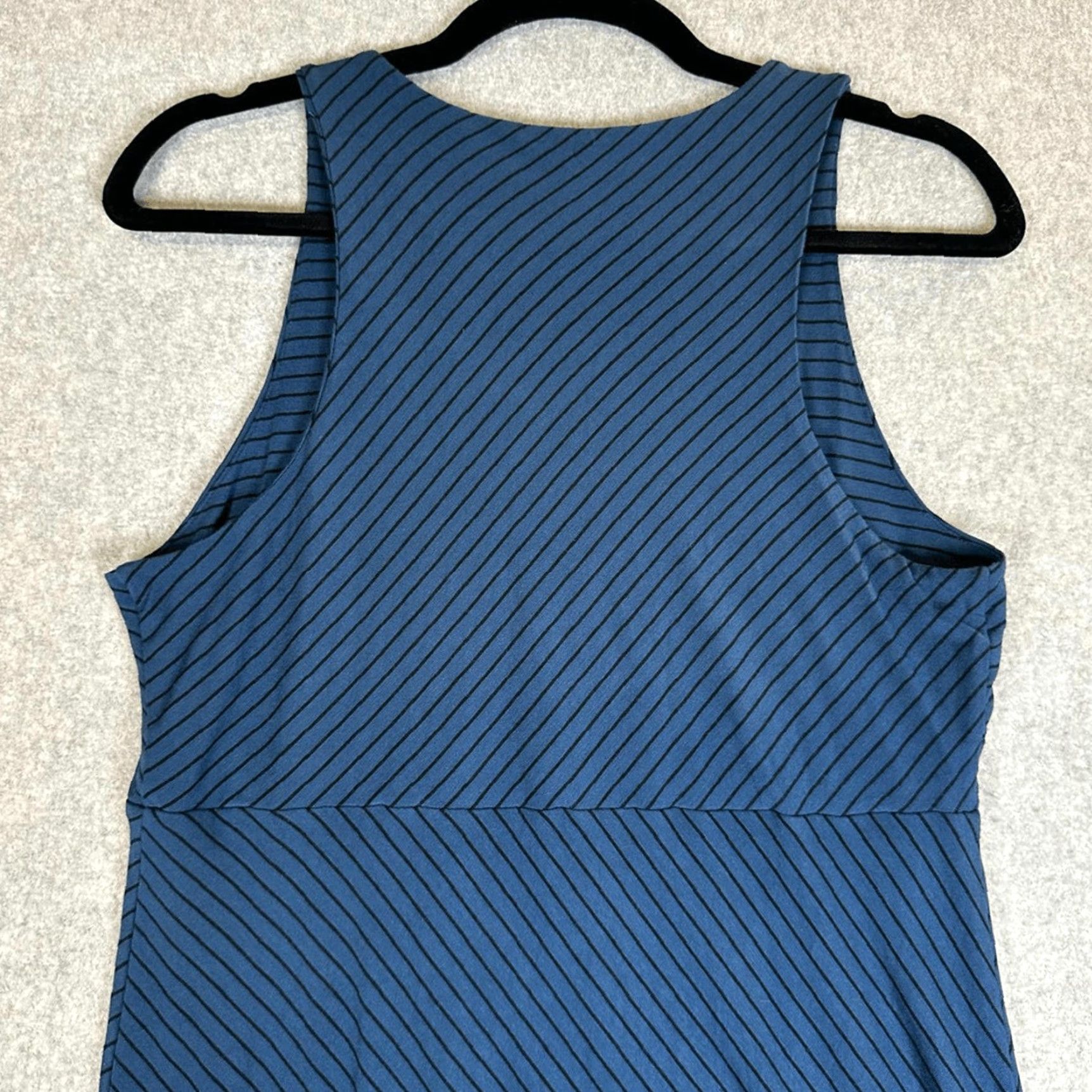 Athleta Athleta Women Shift Dress Midi Sleeveless Stripe Blue Black Stretch M Size M / US 6-8 / IT 42-44 - 7 Thumbnail