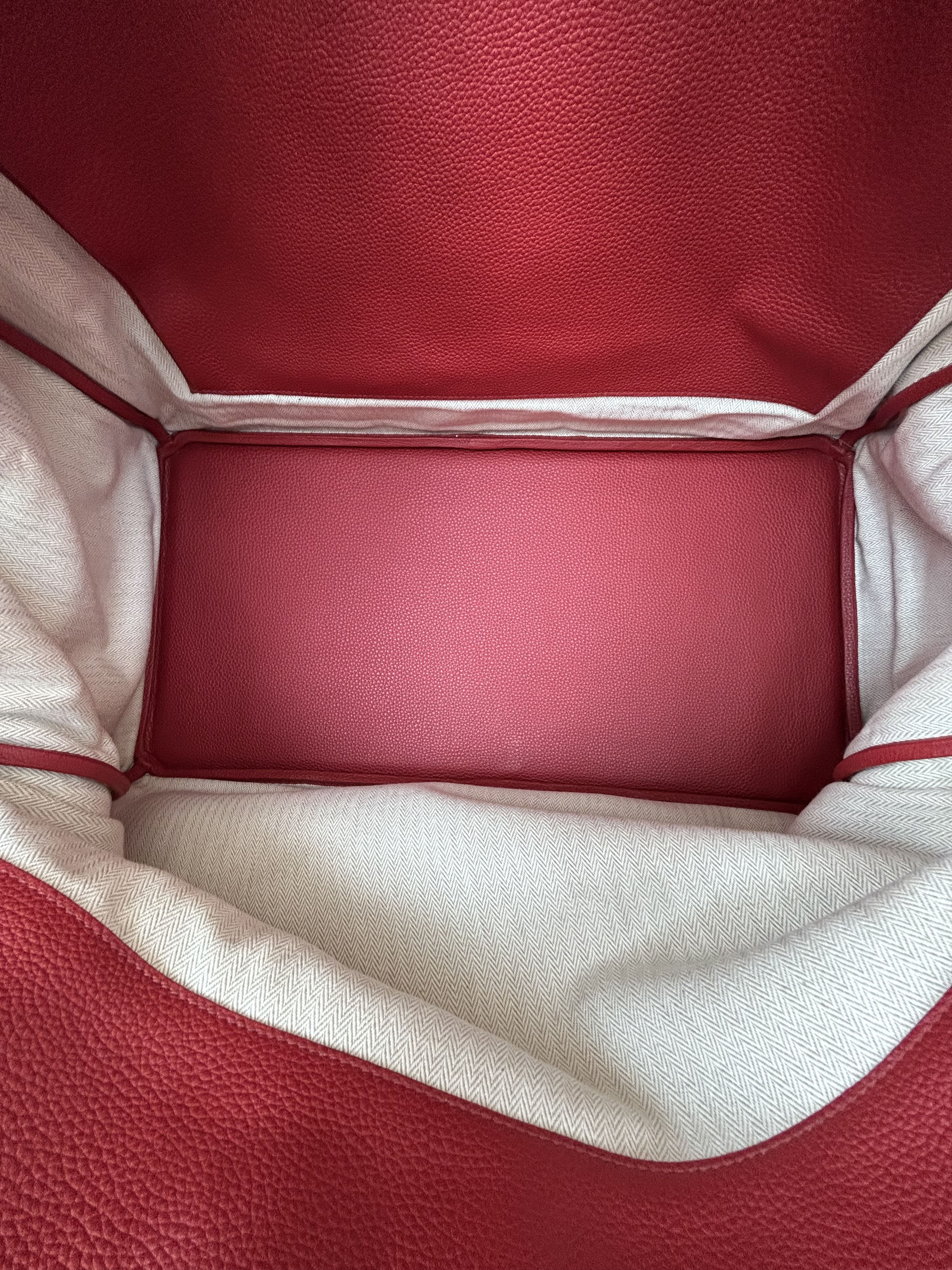 Hermes Hermes Red Togo & Palladium Hardware HAC Birkin 50 Size ONE SIZE - 6 Thumbnail