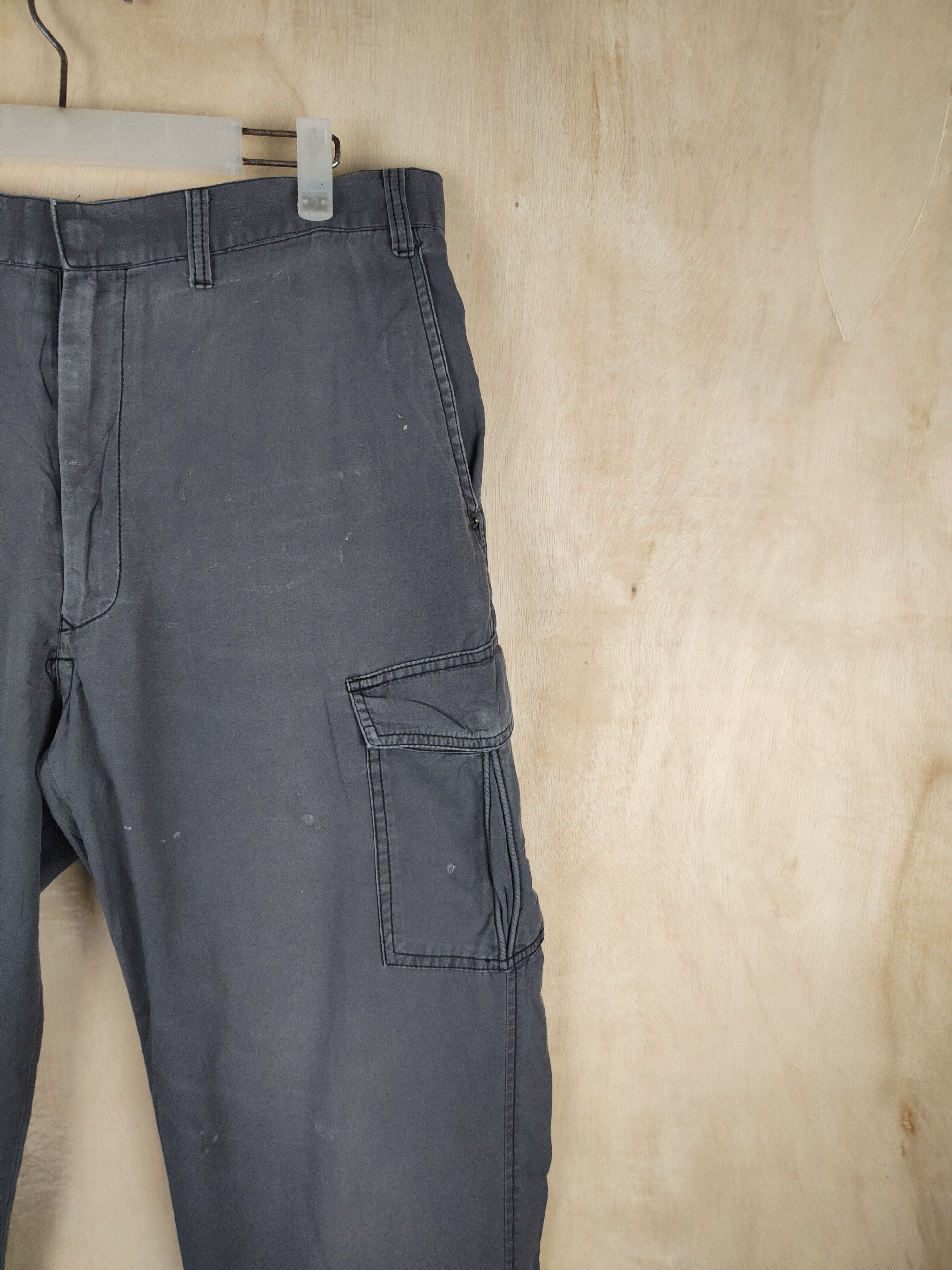 Japanese Brand G.Ground Gray Faded Multipocket Tactical Cargo Pants #S2456 Size US 34 / EU 50 - 5 Thumbnail