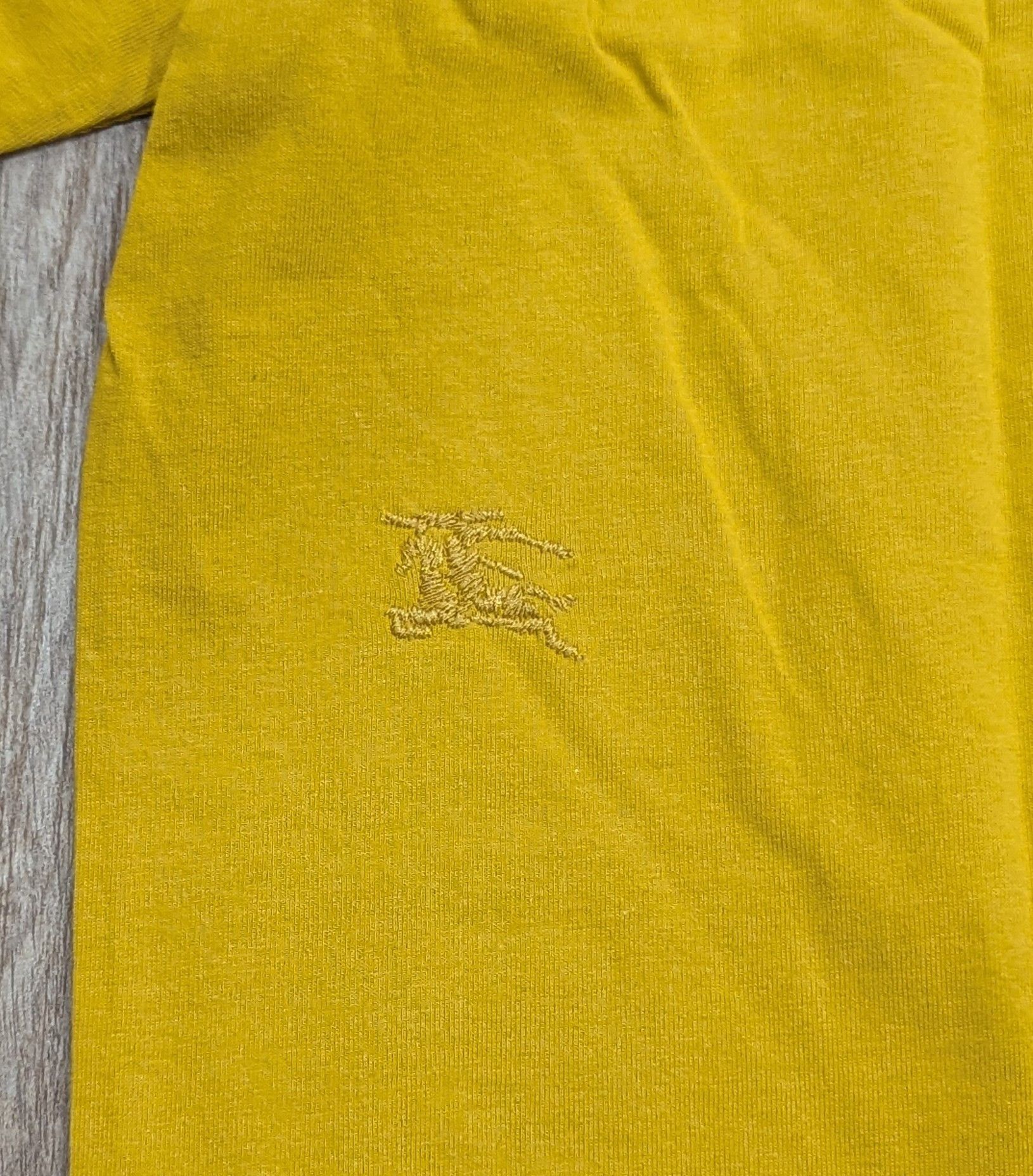 Burberry Burberry Paneled Fine Knit Cotton T-Shirt Jumper Gold Medium Size US M / EU 48-50 / 2 - 5 Thumbnail