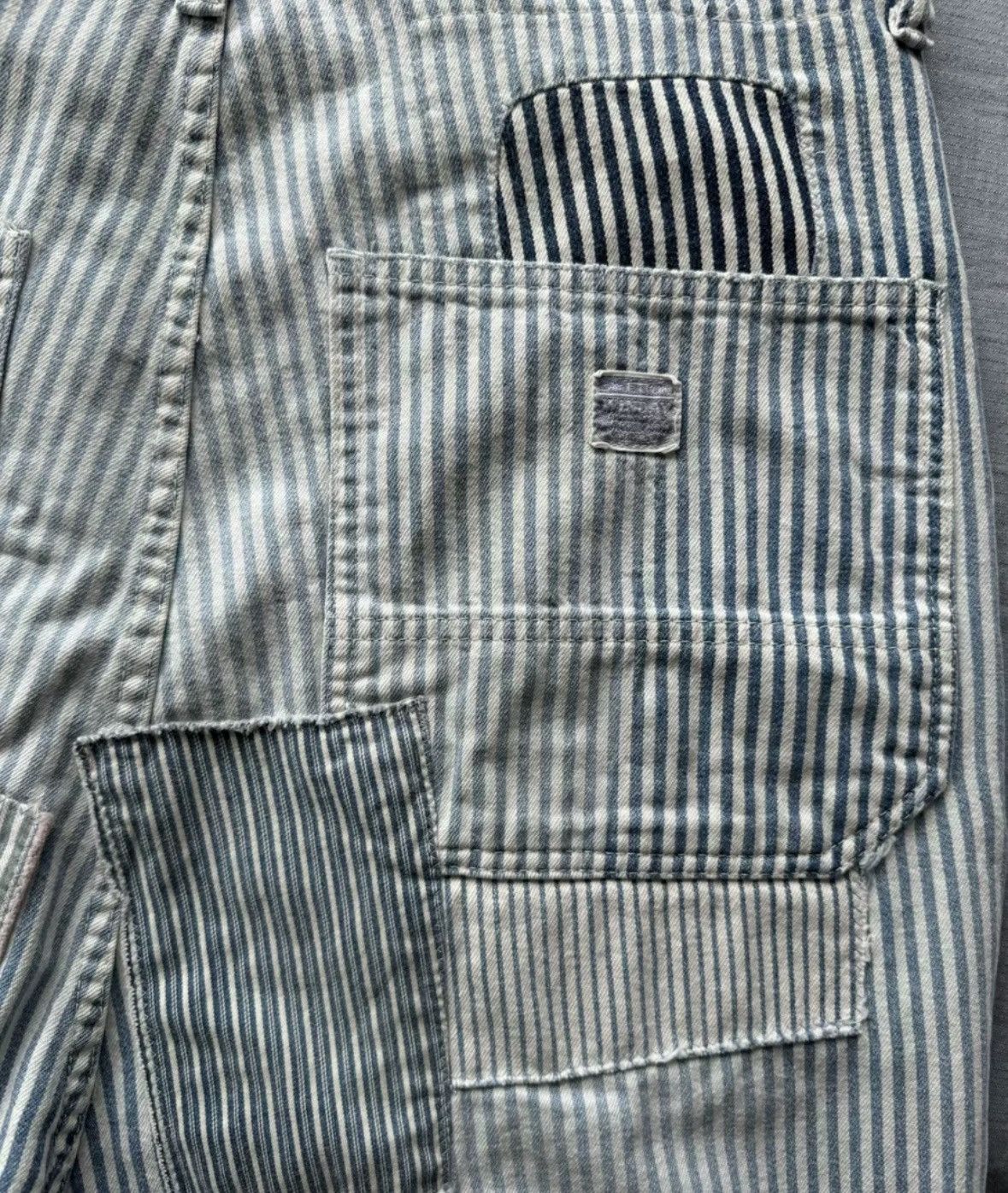 Kapital Kapital striped wide leg patch distressed pants Size US 32 / EU 48 - 7 Thumbnail