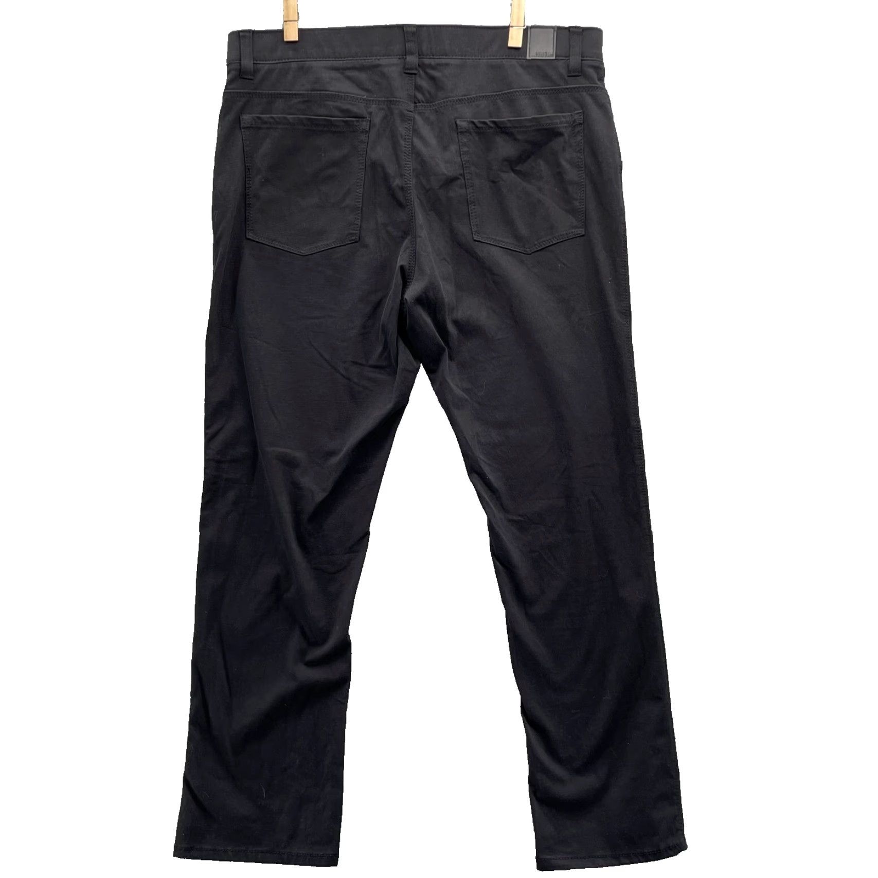 Union LA Union Comfort Flex Pants 39x31 Black Minimalist Preppy Performance Workwear Regular Mens Size US 39 - 2 Thumbnail