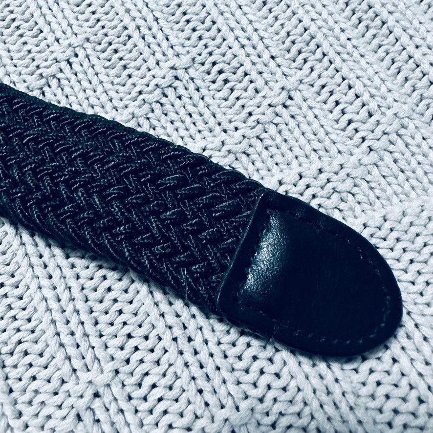 Vintage Vintage black bonded leather belt Size 42 - 2 Thumbnail