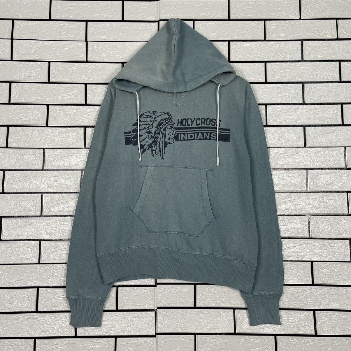 Japanese Brand K Mayer Sportwear Holycross Indians Hoodie Size US M / EU 48-50 / 2 - 1 Thumbnail