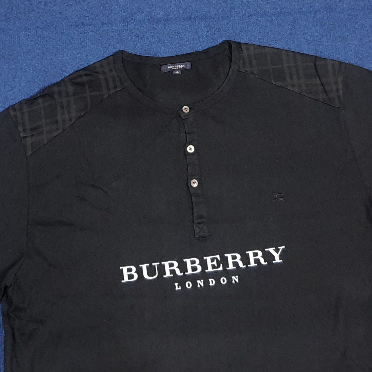 Burberry Vintage Burberry London Button Tshirt C285N9 Size US XL / EU 56 / 4 - 2 Thumbnail