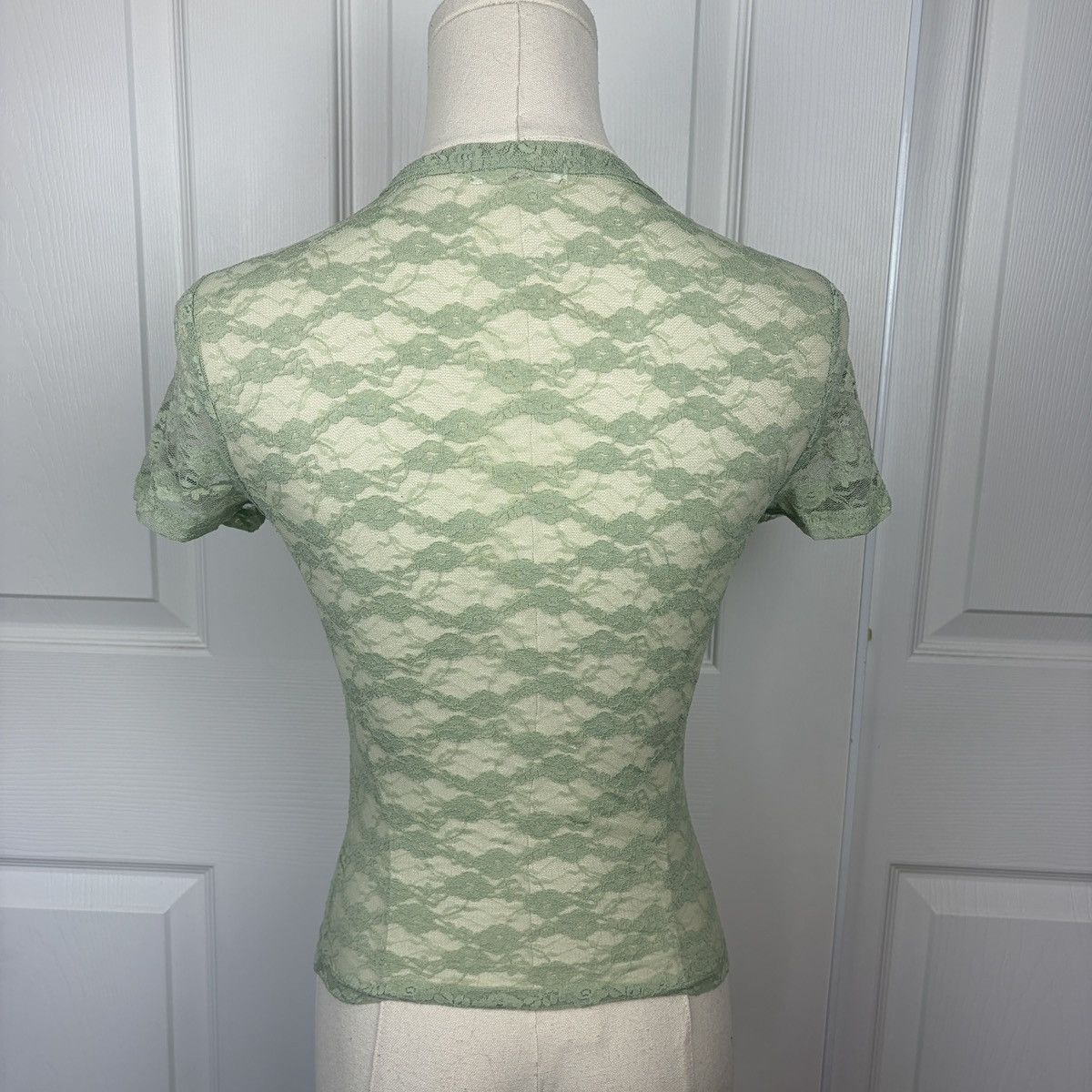 Other Ultra flirt green sheer lace butterfly top Size XS / US 0-2 / IT 36-38 - 2 Thumbnail