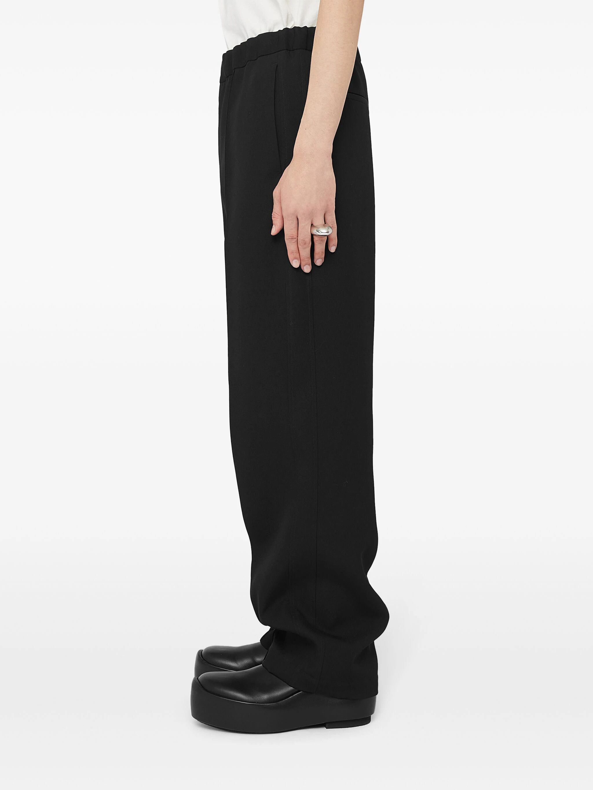 Jil Sander o1s22i1n1024 Wool Gabardine Trouser in Black Size US 30 / EU 46 - 4 Thumbnail