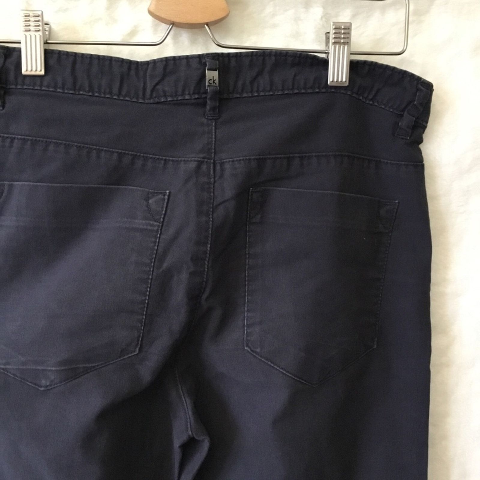 Calvin Klein Calvin Klein Black Men's Straight-Leg Flat Front Chinos Size US 30 / EU 46 - 8 Thumbnail