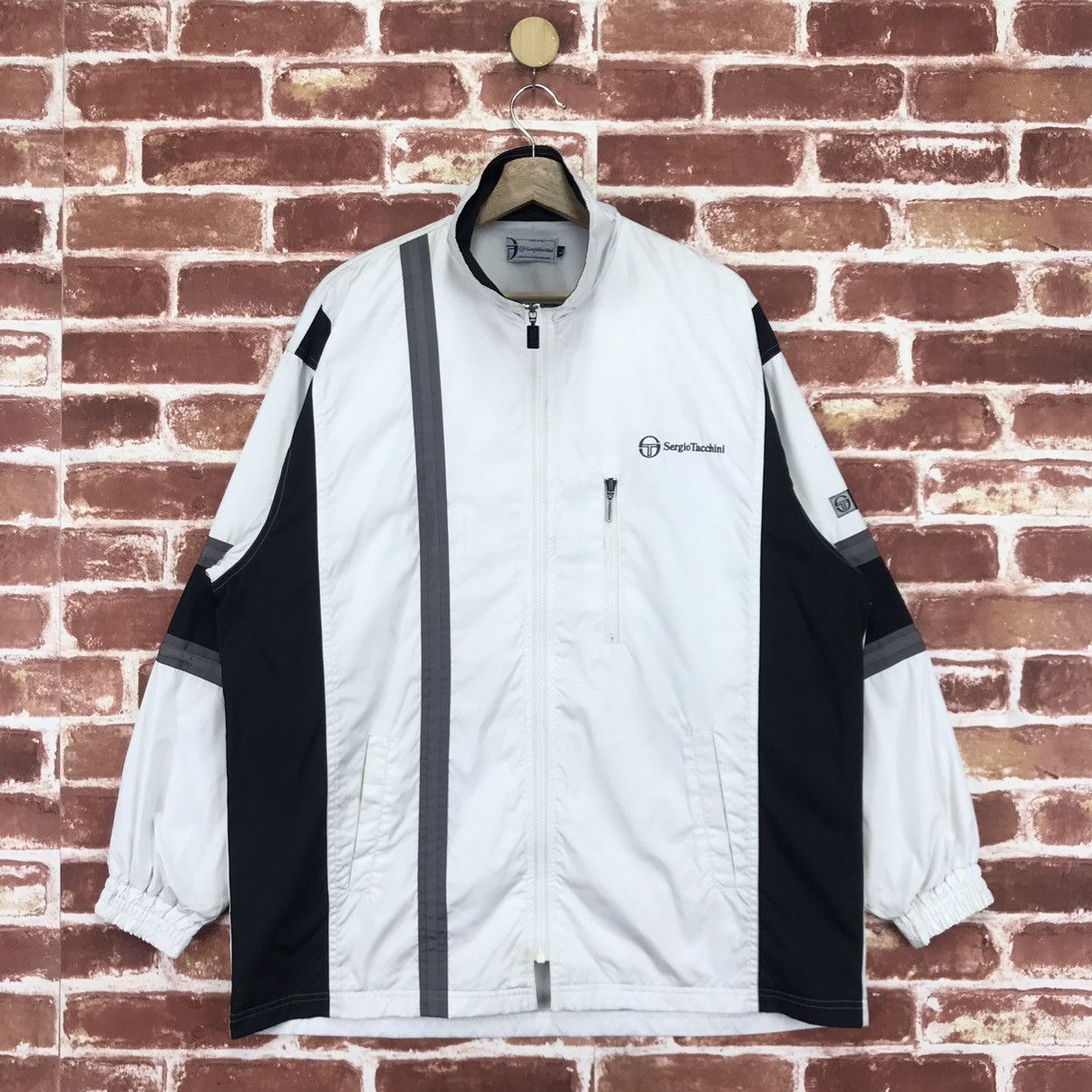 Sergio Tacchini × Vintage Sergio Tacchini Zip Up Light Jacket Size US XL / EU 56 / 4 - 1 Thumbnail