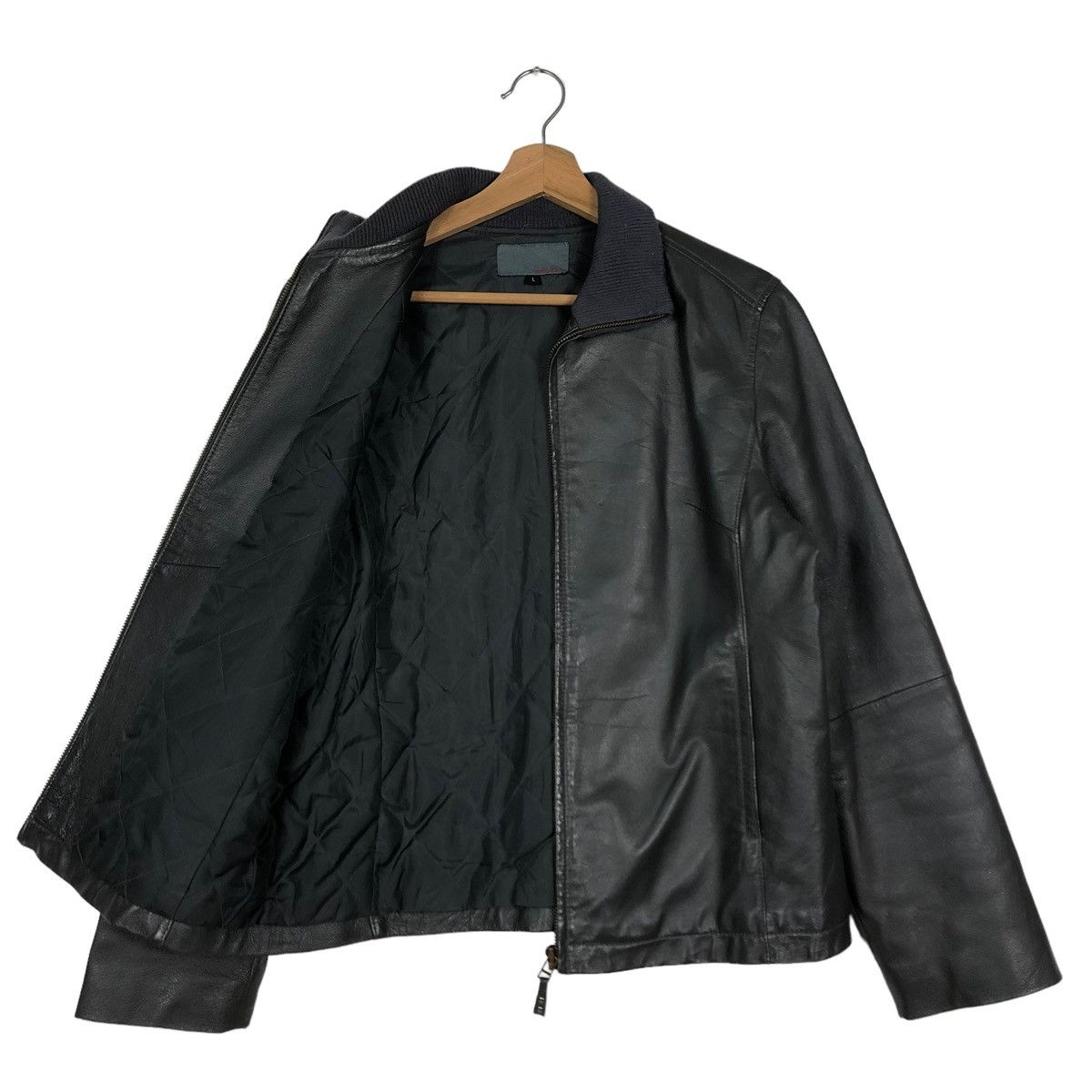Japanese Brand 🔥90’s Vintage Soft Leather Biker Jacket Intensifier Japan Size US L / EU 52-54 / 3 - 2 Thumbnail