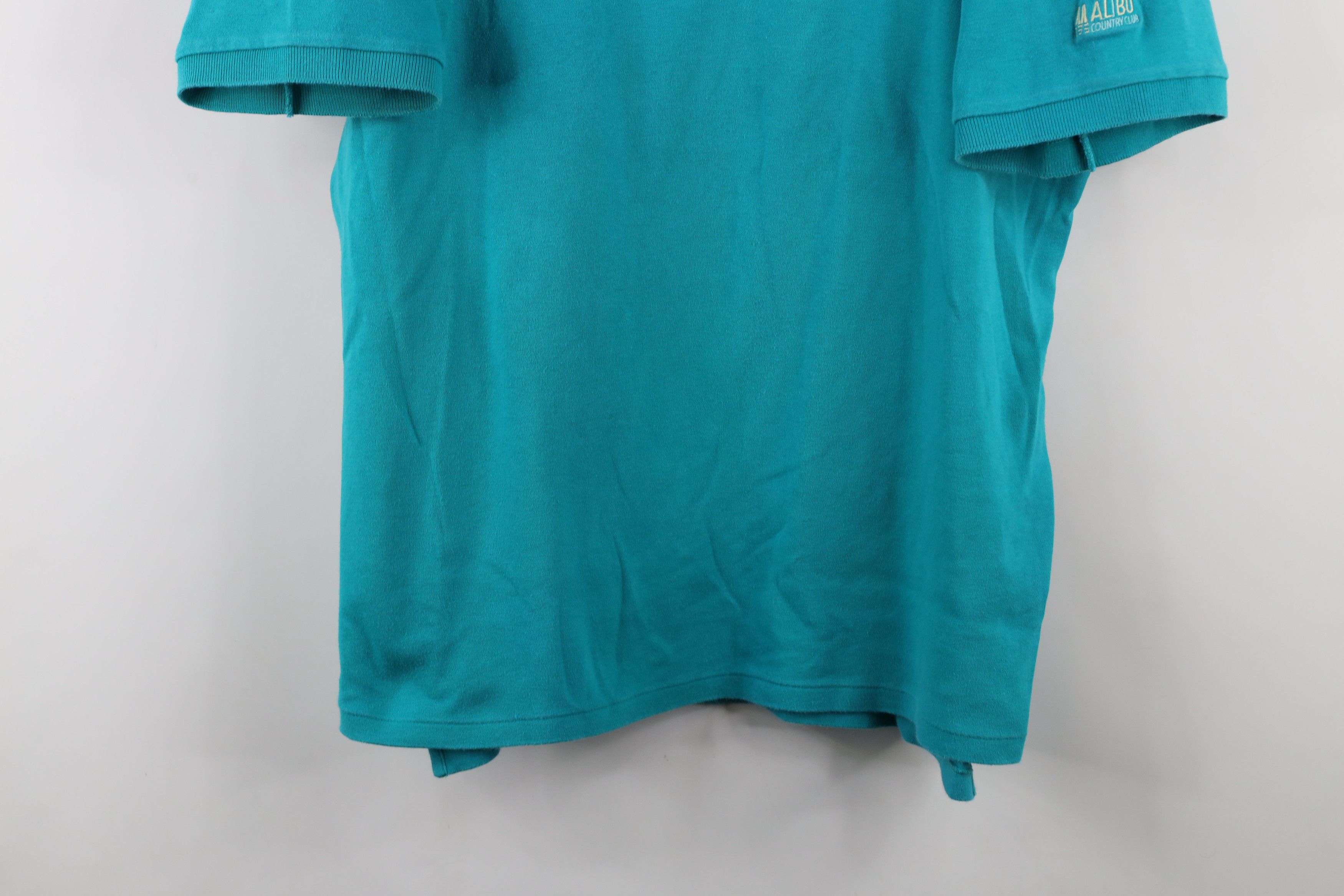 Ralph Lauren × Vintage Vintage 90s Ralph Lauren Country Club Golf Polo Shirt Teal Size US L / EU 52-54 / 3 - 3 Thumbnail