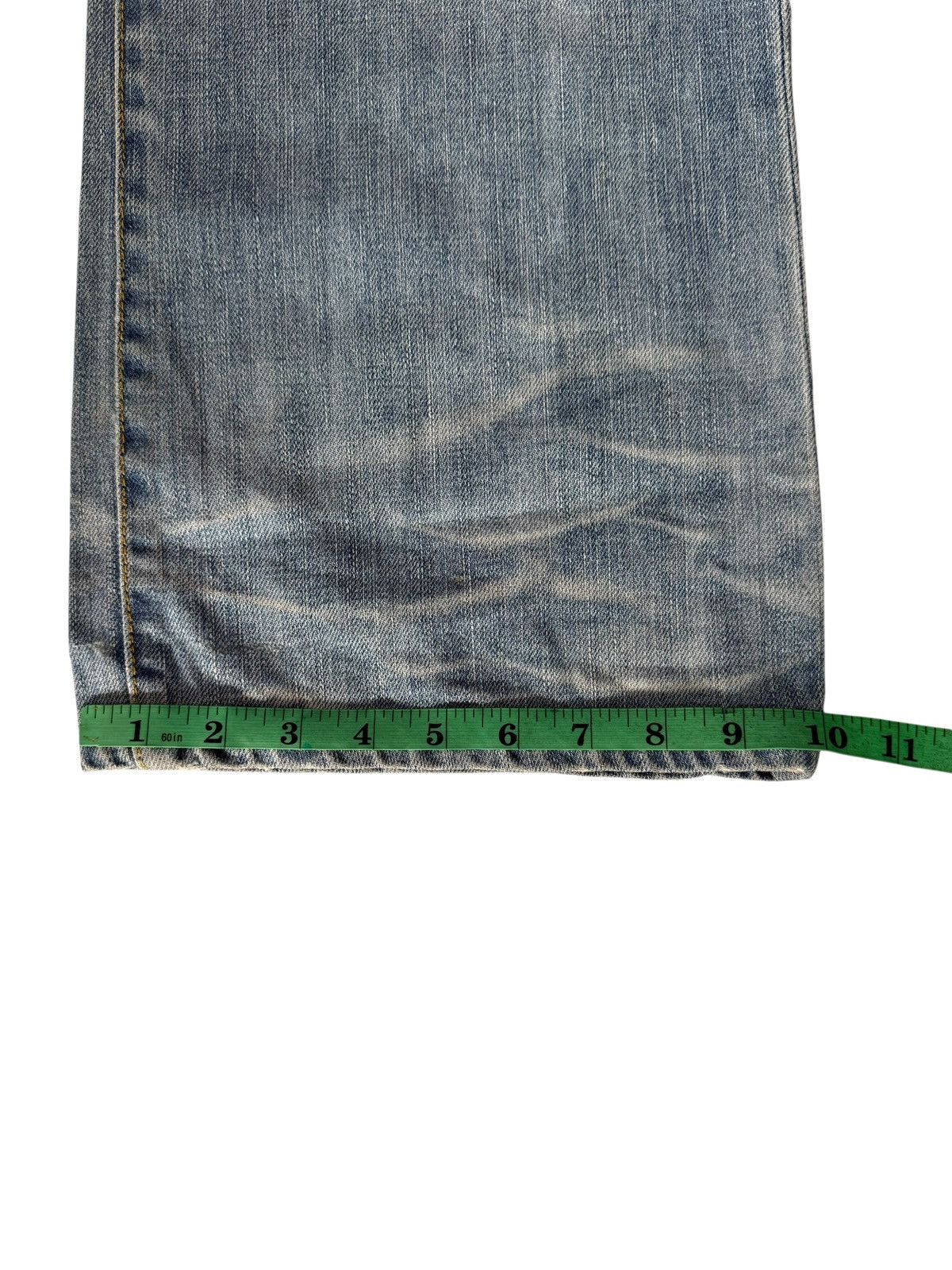 Japanese Purple & Yellow Distressed Denim Jeans