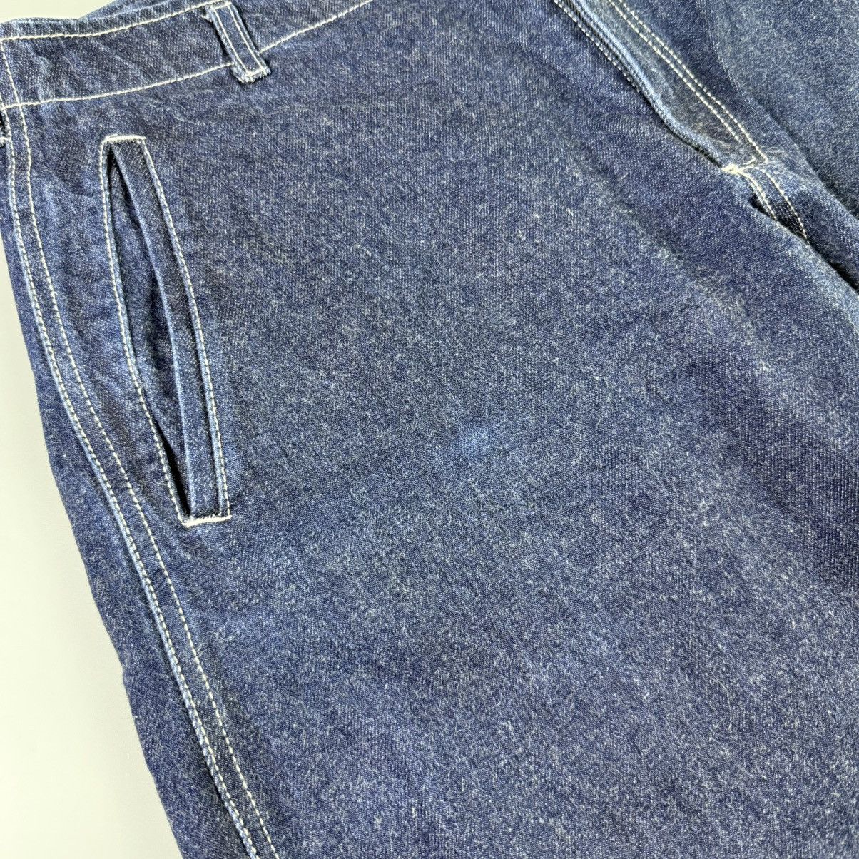 Comme des Garcons SHIRT CDG SHIRT boys - White Stitch Banana Denim Cropped Pants Size US 34 / EU 50 - 6 Thumbnail