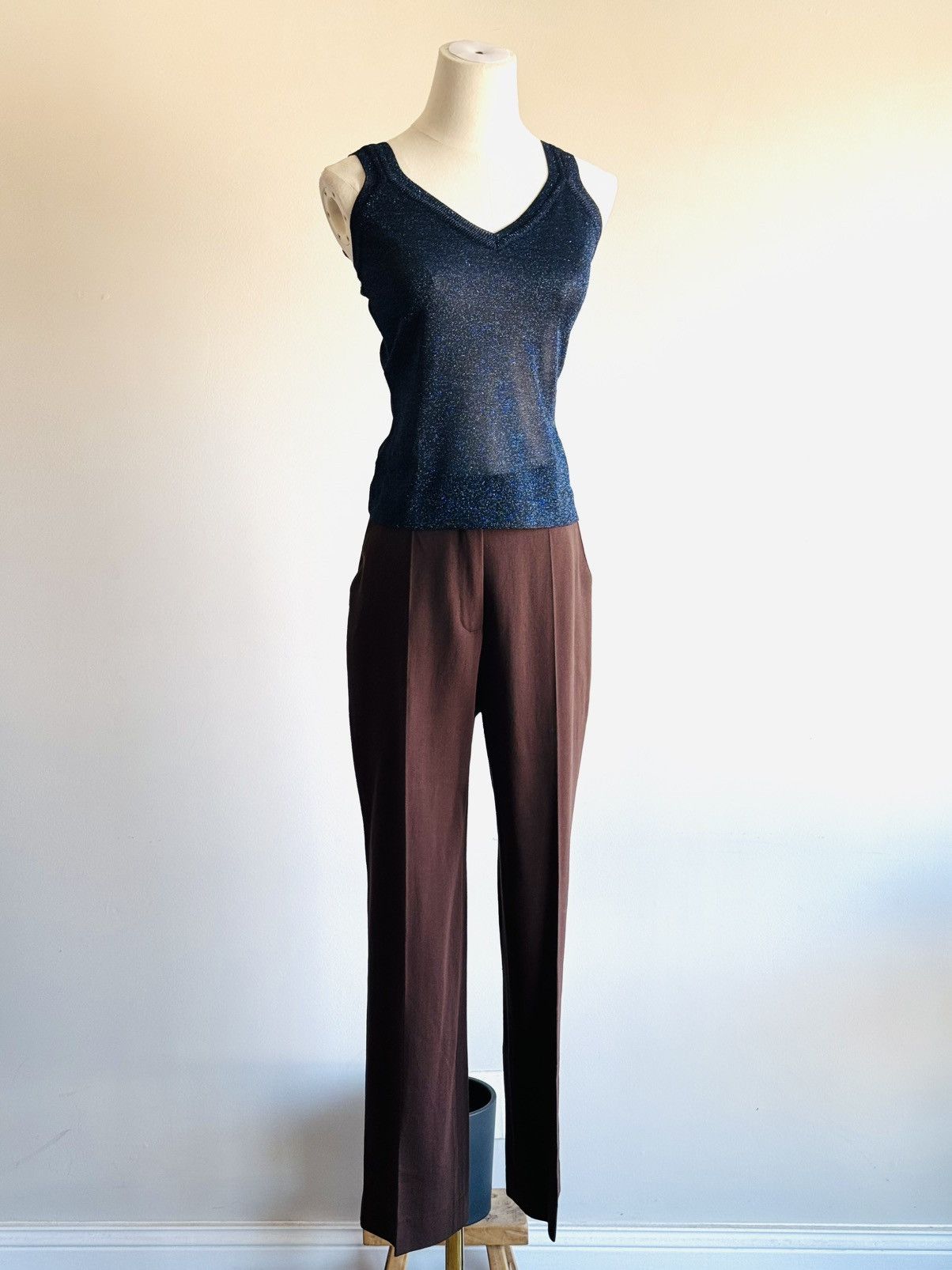 Vintage × plein sud Vintage Plein Sud Chocolate brown wool trousers sz 40 Size 28" / US 6 / IT 42 - 5 Thumbnail