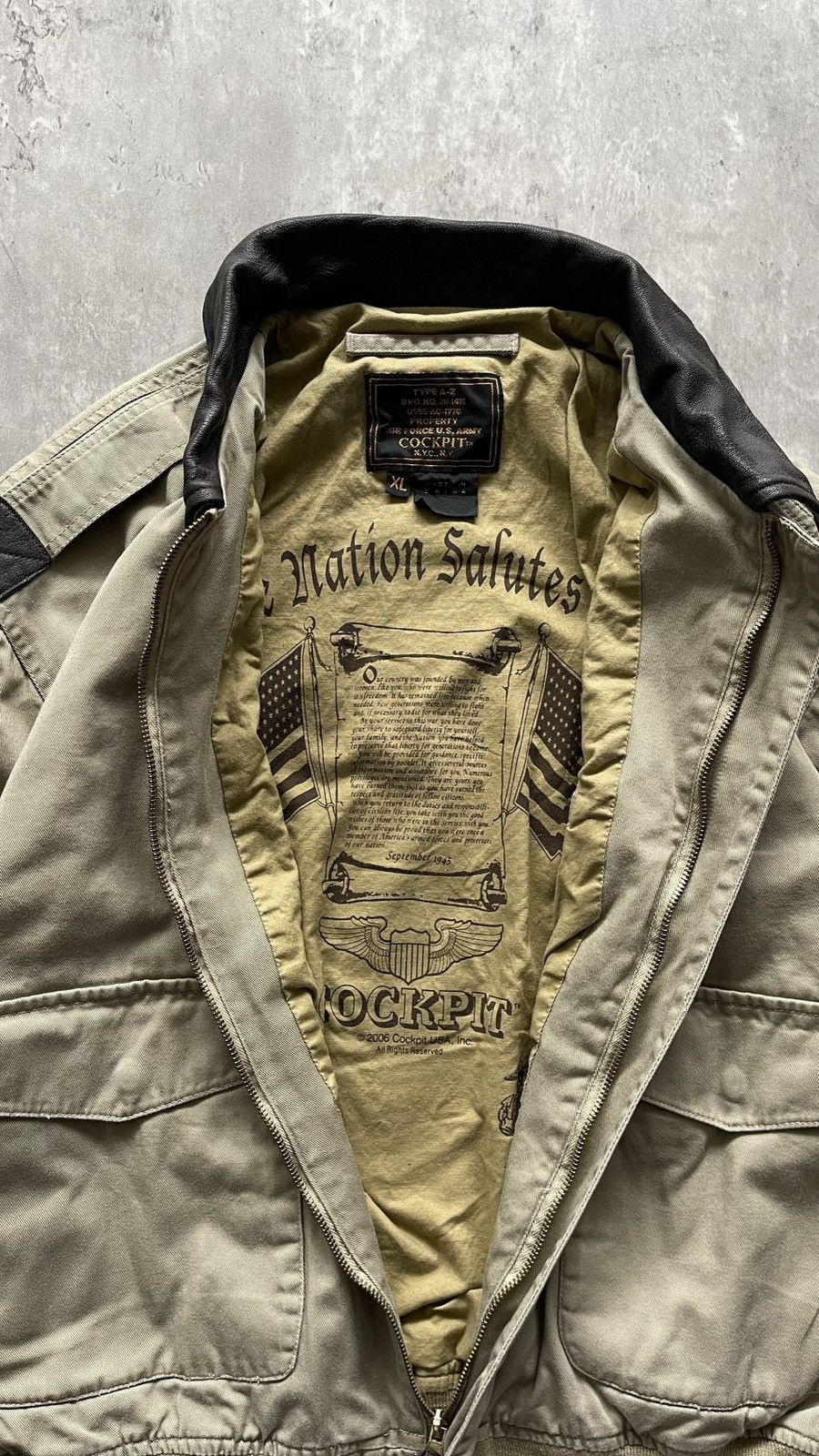 Vintage VINTAGE 90s “COCKPIT” FLIGHT JACKET Size US XL / EU 56 / 4 - 5 Thumbnail