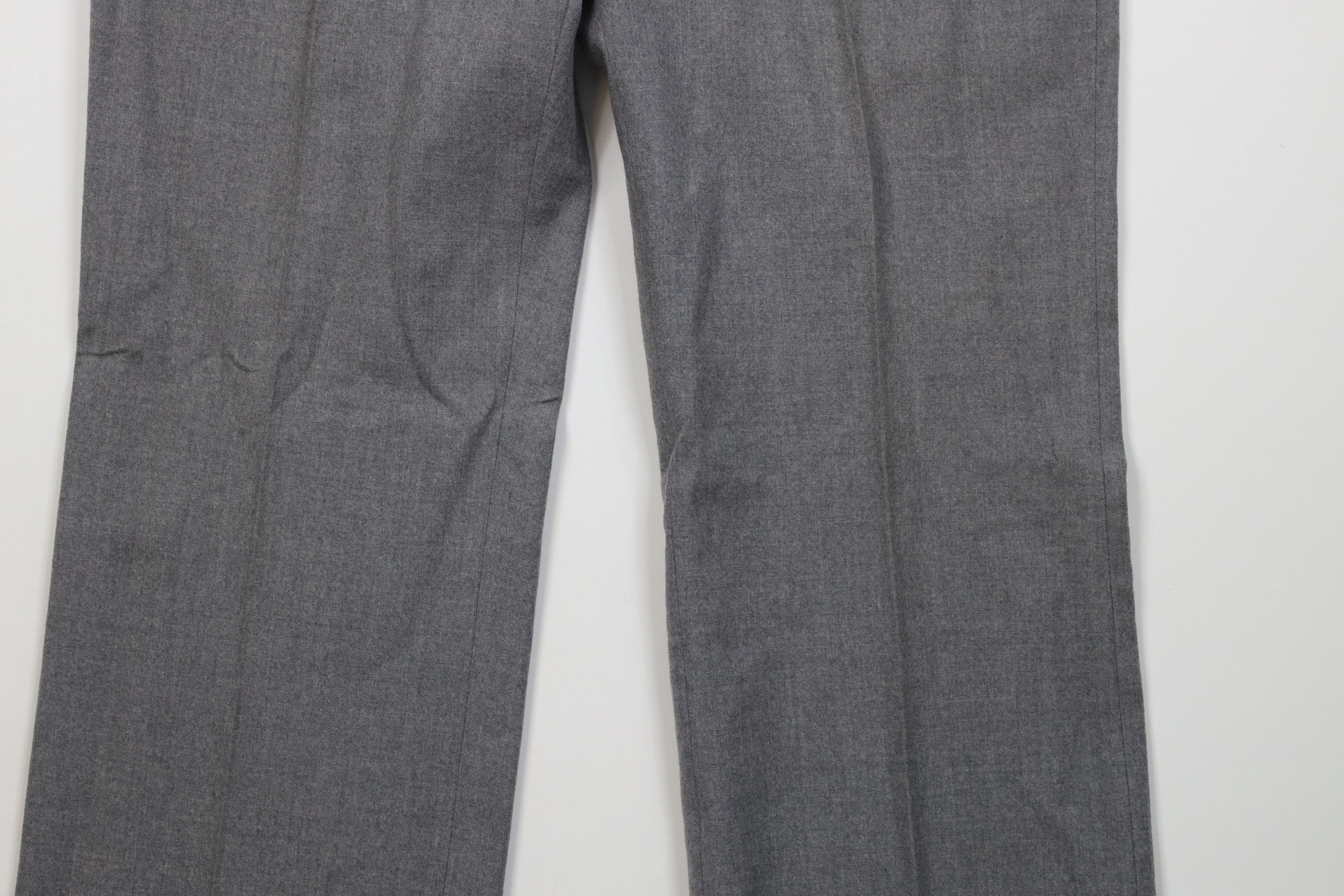 Vintage Vintage 70s Streetwear Wool Wide Leg Chino Pants Gray Size US 38 / EU 54 - 4 Thumbnail