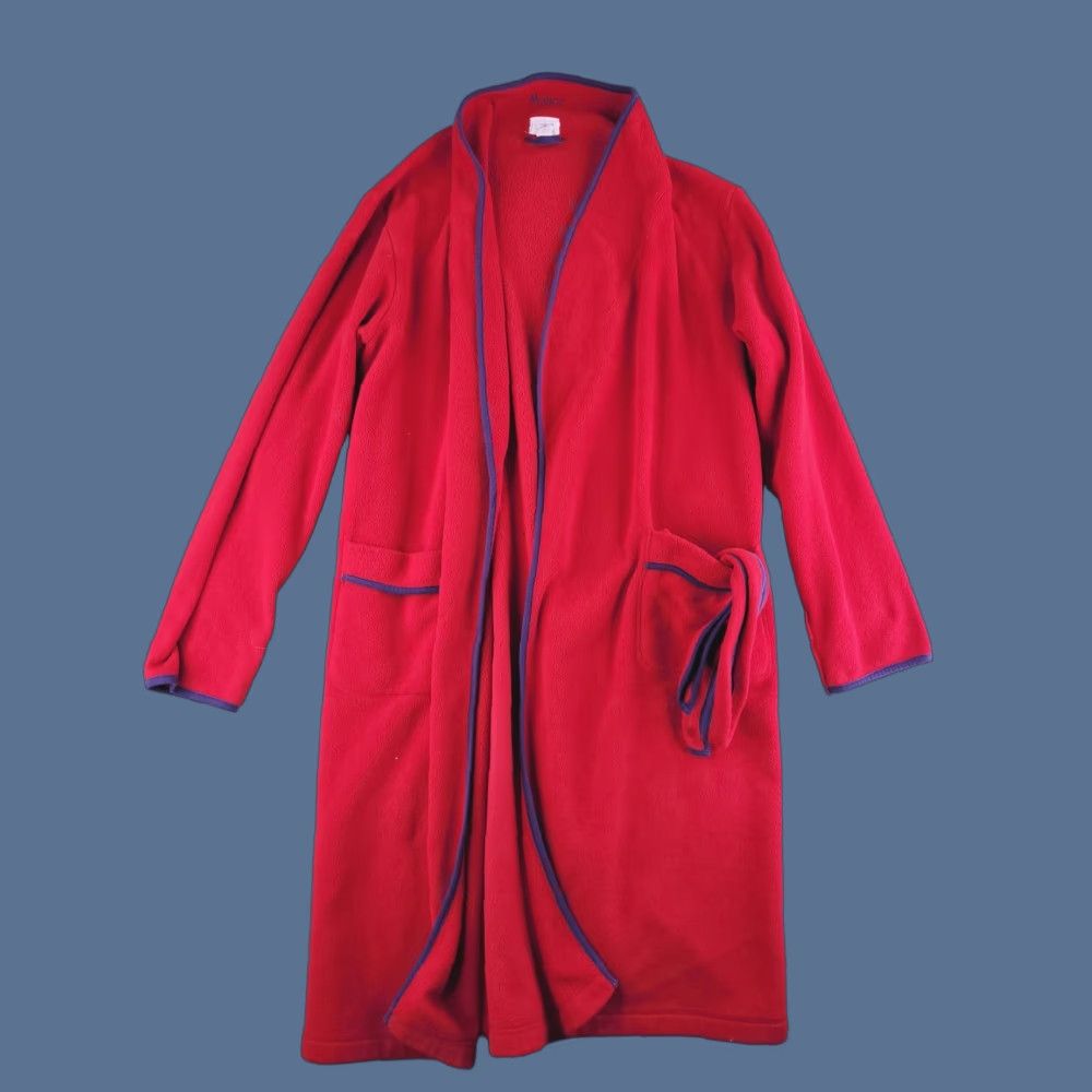 J.Crew J.CREW Robe Mens Medium Red Fleece Polyester Size US M / EU 48-50 / 2 - 1 Thumbnail