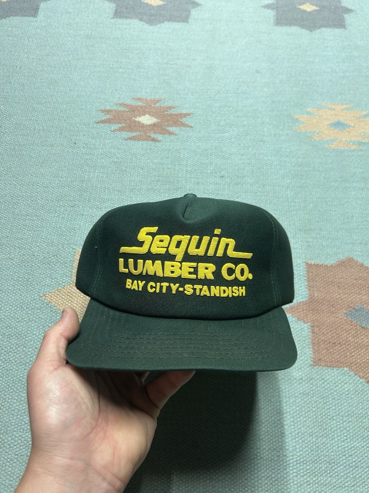 Vintage Vtg 80s trucker hat Sequin Lumber Co Michigan SnapBack USA Size ONE SIZE - 2 Thumbnail