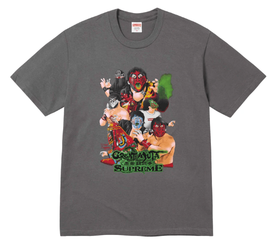 Supreme × WWF Supreme Muta Tee Charcoal Size Medium Size US M / EU 48-50 / 2 - 1 Thumbnail