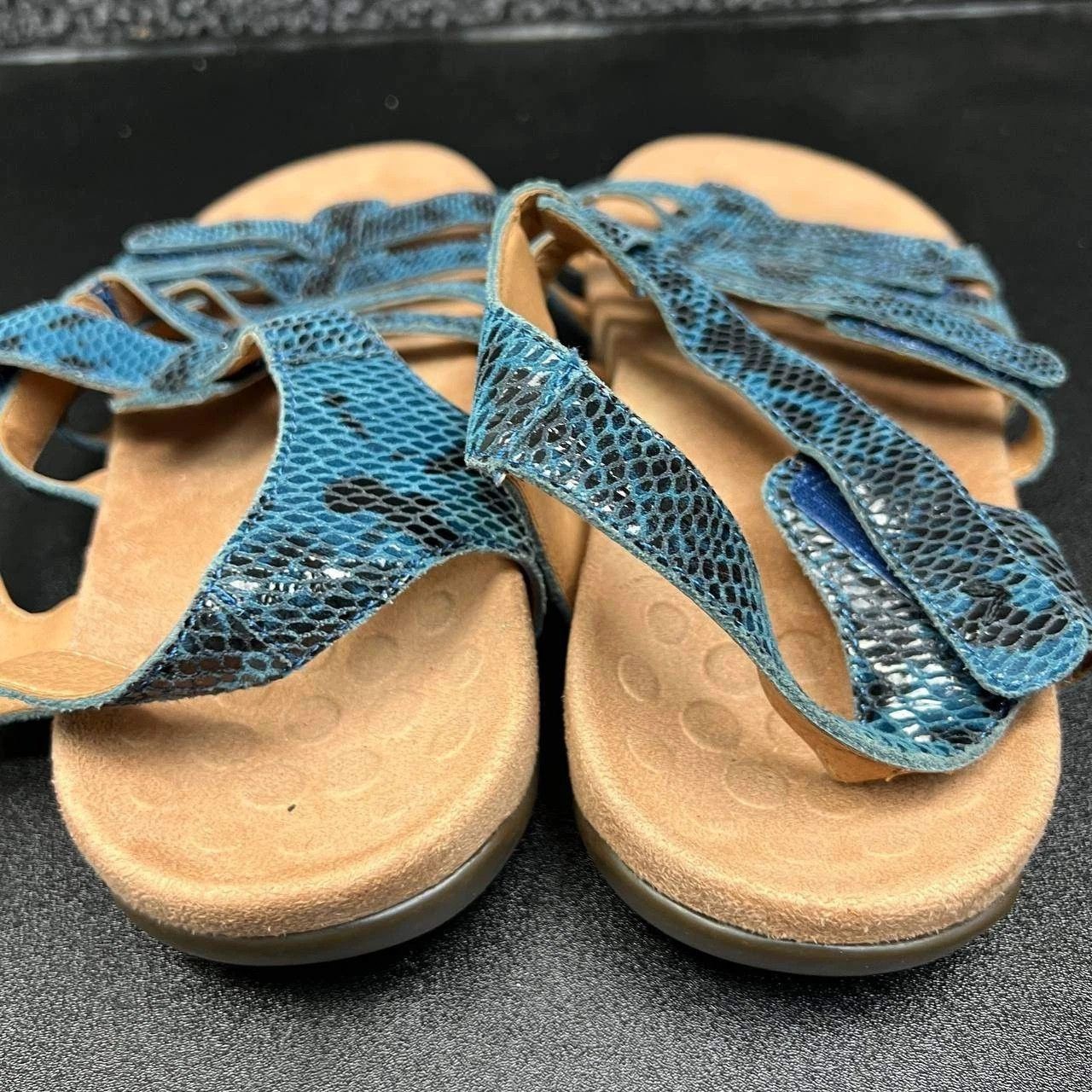 Vionic Vionic Harissa Gladiator Sandals Women 9 Blue Snake Print Size US 9 / IT 39 - 6 Thumbnail