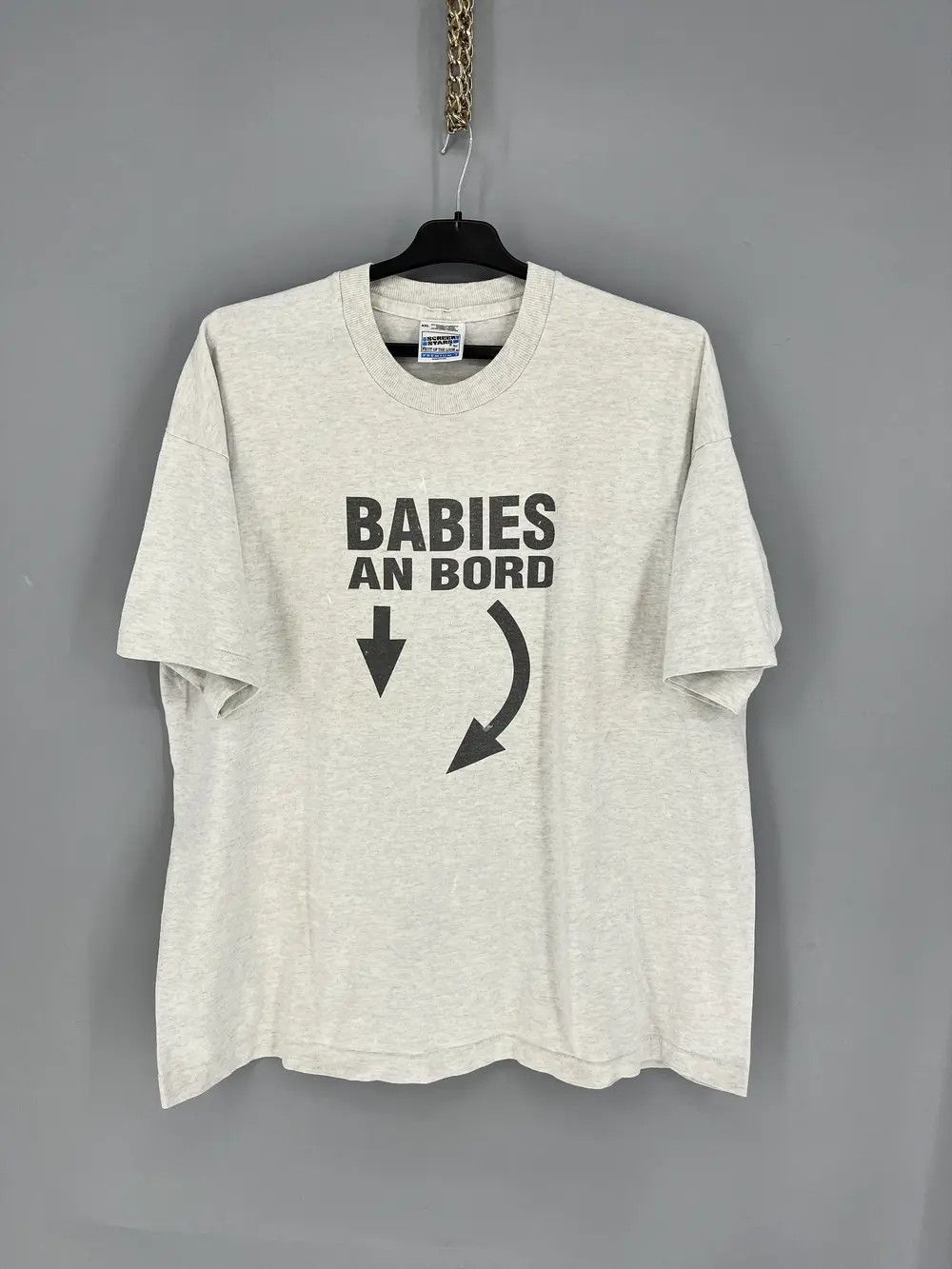 Band Tees × Vintage Vintage Y2K Humor “Babies An Bord“ Size US XXL / EU 58 / 5 - 1 Thumbnail