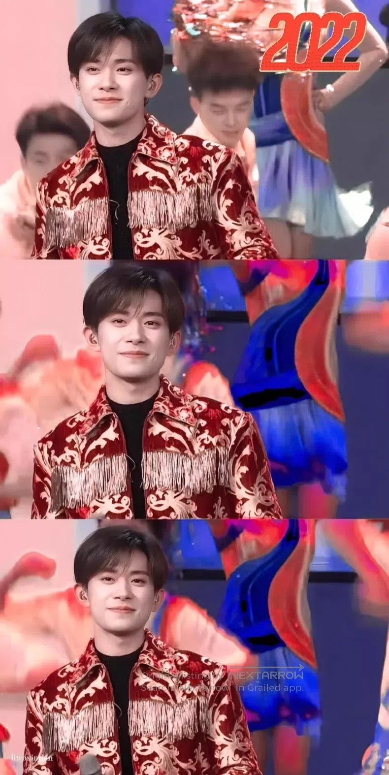 Saint Laurent Paris Saint Laurent Paris Red Velvet Mustache Jacket Court Jacke Size US S / EU 44-46 / 1 - 9 Thumbnail