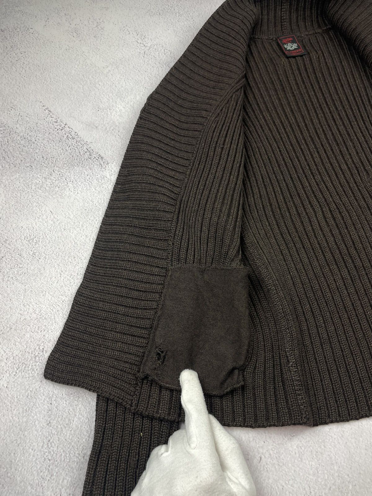 FUZZI × Jean Paul Gaultier × Vintage Vintage Jean Paul Gaultier Fuzzi Knitted Cardigan-Sweater Size M / US 6-8 / IT 42-44 - 25 Thumbnail