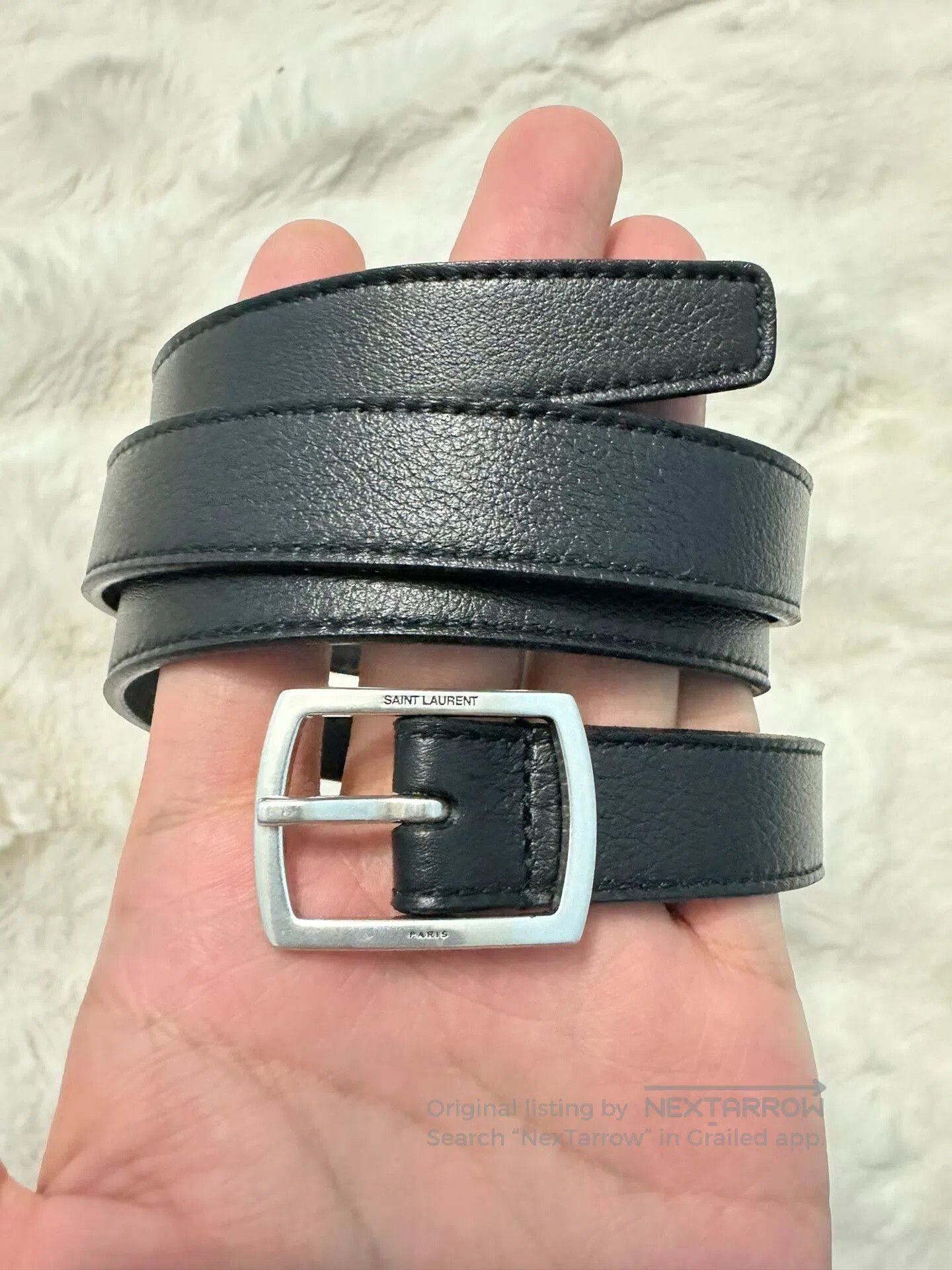 Saint Laurent Paris Saint Laurent YSL Leather Belt. Size ONE SIZE - 1 Thumbnail