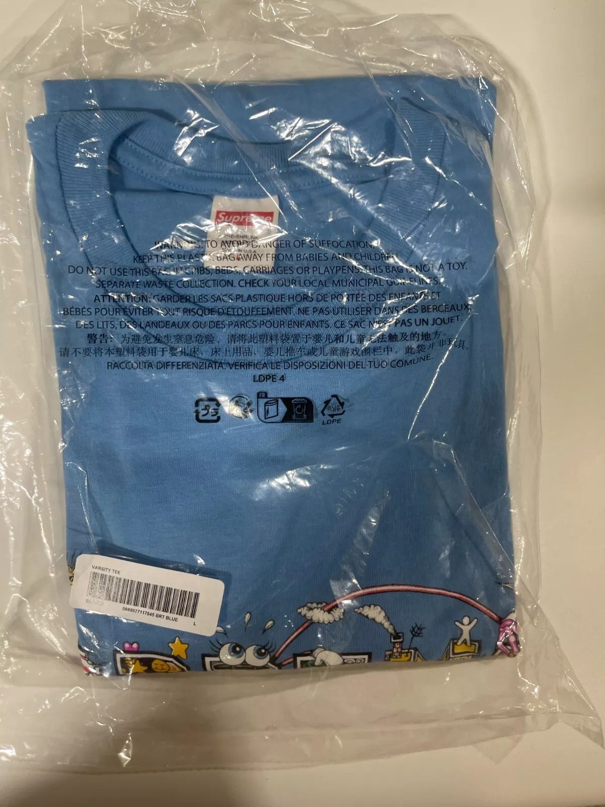 Supreme Supreme Varsity Tee Bright Blue Size L Size US L / EU 52-54 / 3 - 2 Thumbnail