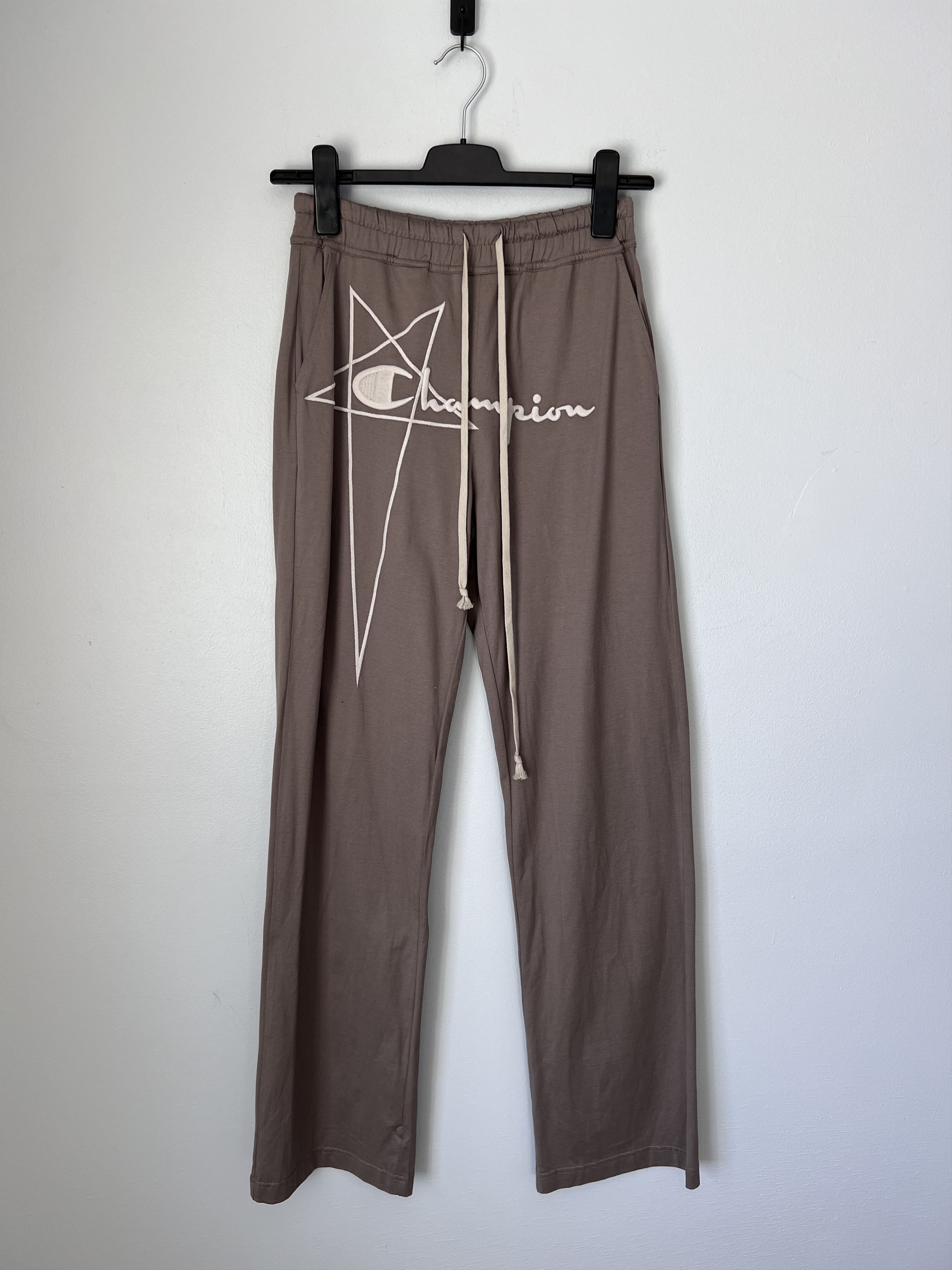 Rick Owens Champion Dietrich Drawstring Sweatpants in Dust