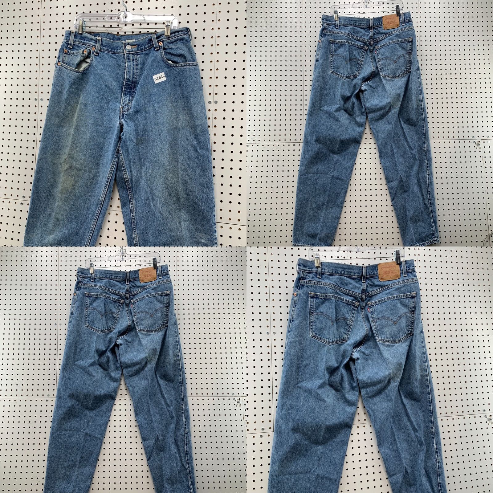 Levi's VINTAGE Levi's 560 Jeans Mens Blue Loose Tapered Fit Distressed 34x33 Size US 42 / EU 58 - 8 Thumbnail