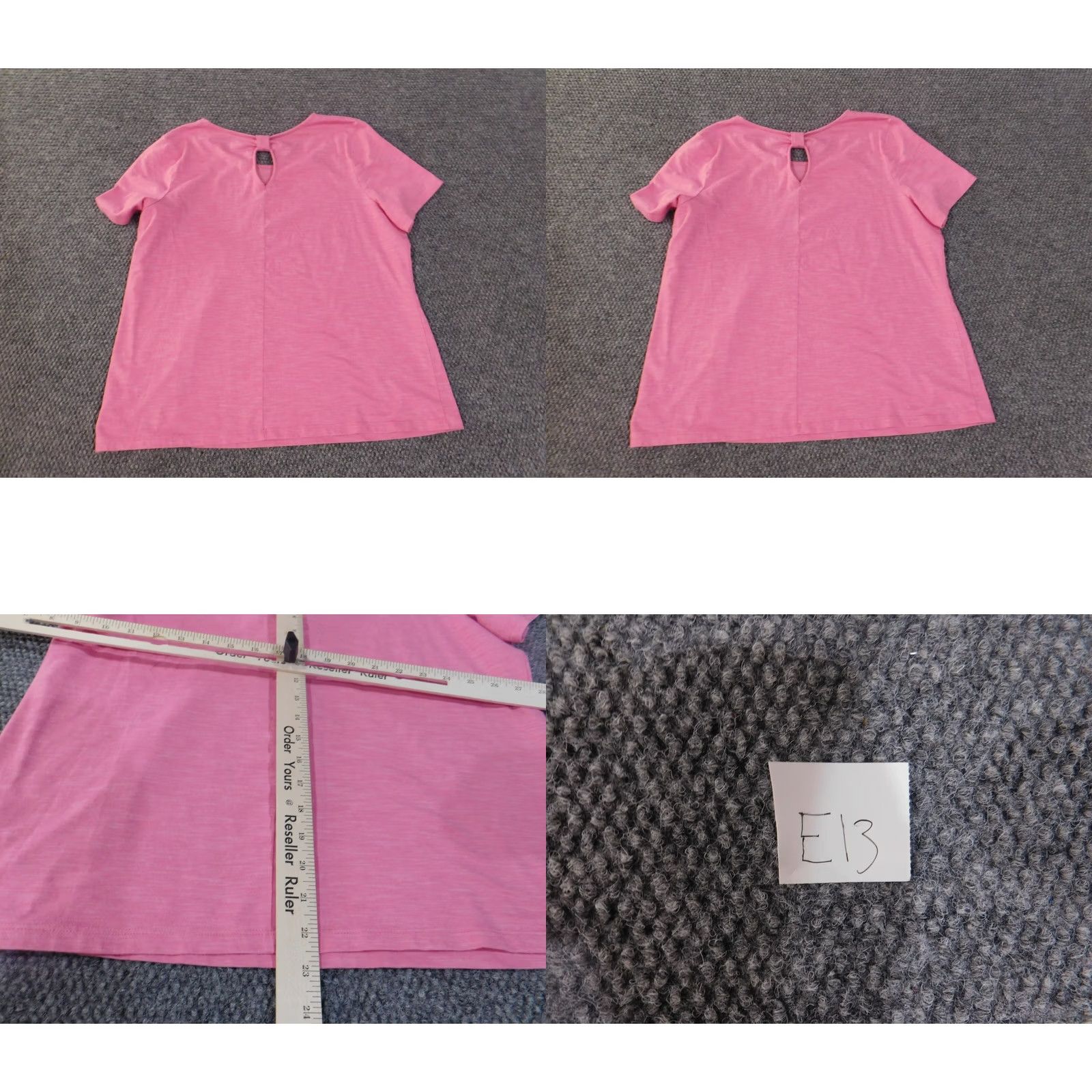 Talbots Talbots Blouse Shirt Womens 1X Pink Cotton Polyester Rayon Short Sleeve Round Neck Pullover Casual Classic Stretch Regular Size XL / US 12-14 / IT 48-50 - 8 Thumbnail