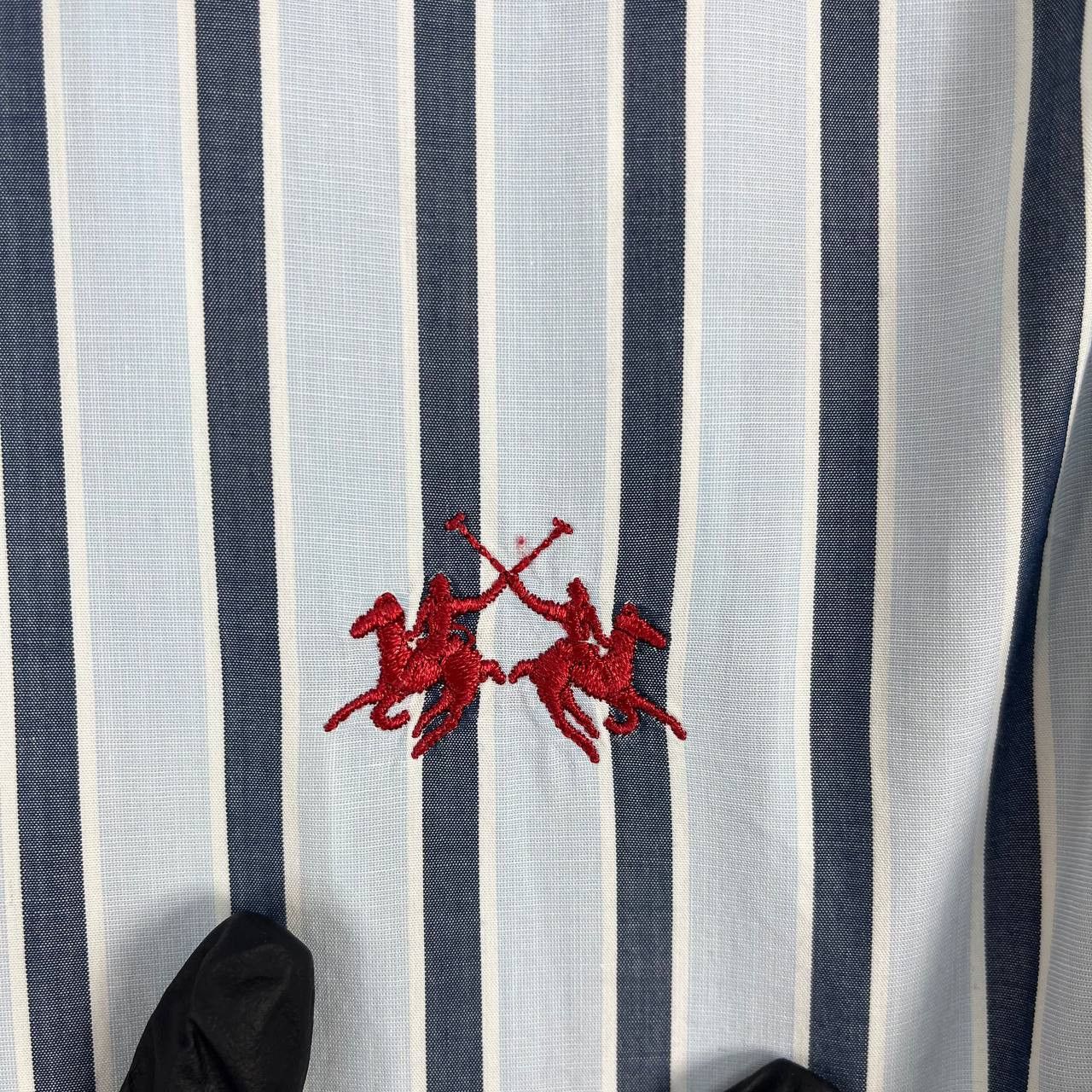 La Martina La Martina Striped Shirt Long Sleeve Button Up Blue Size XL Size US XL / EU 56 / 4 - 2 Thumbnail