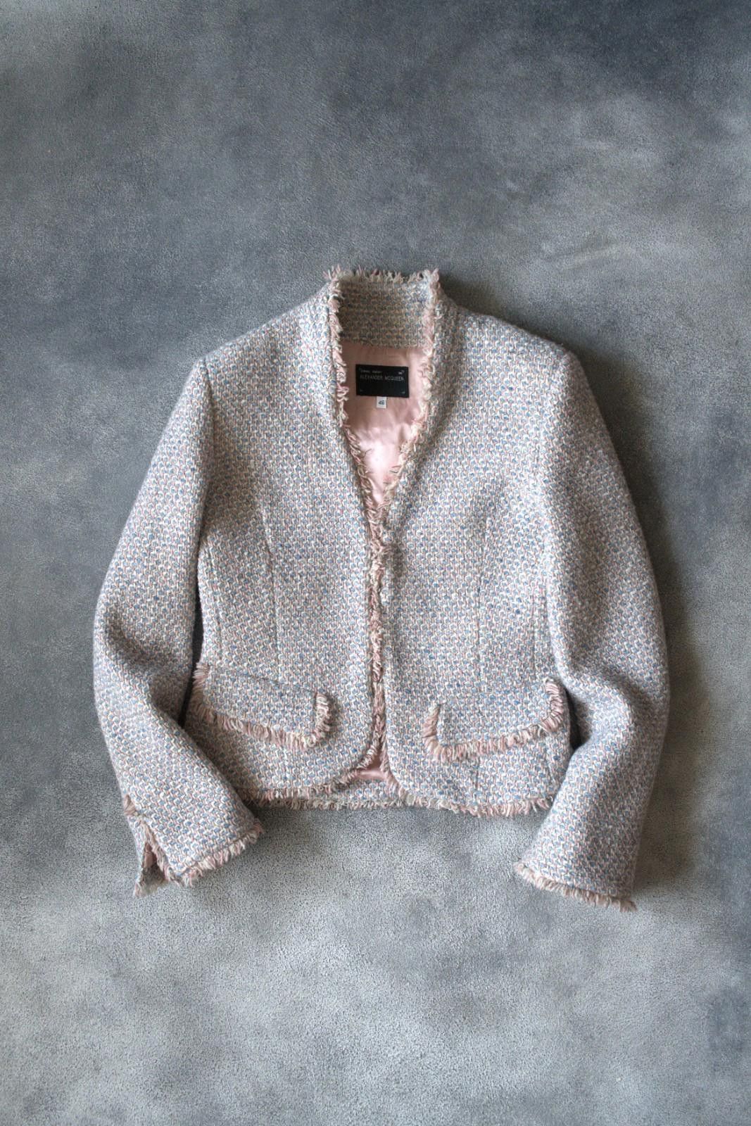 Alexander McQueen FW1993 Alexander McQueen Tweed Blazer Jacket Knit Size L / US 10 / IT 46 - 1 Thumbnail