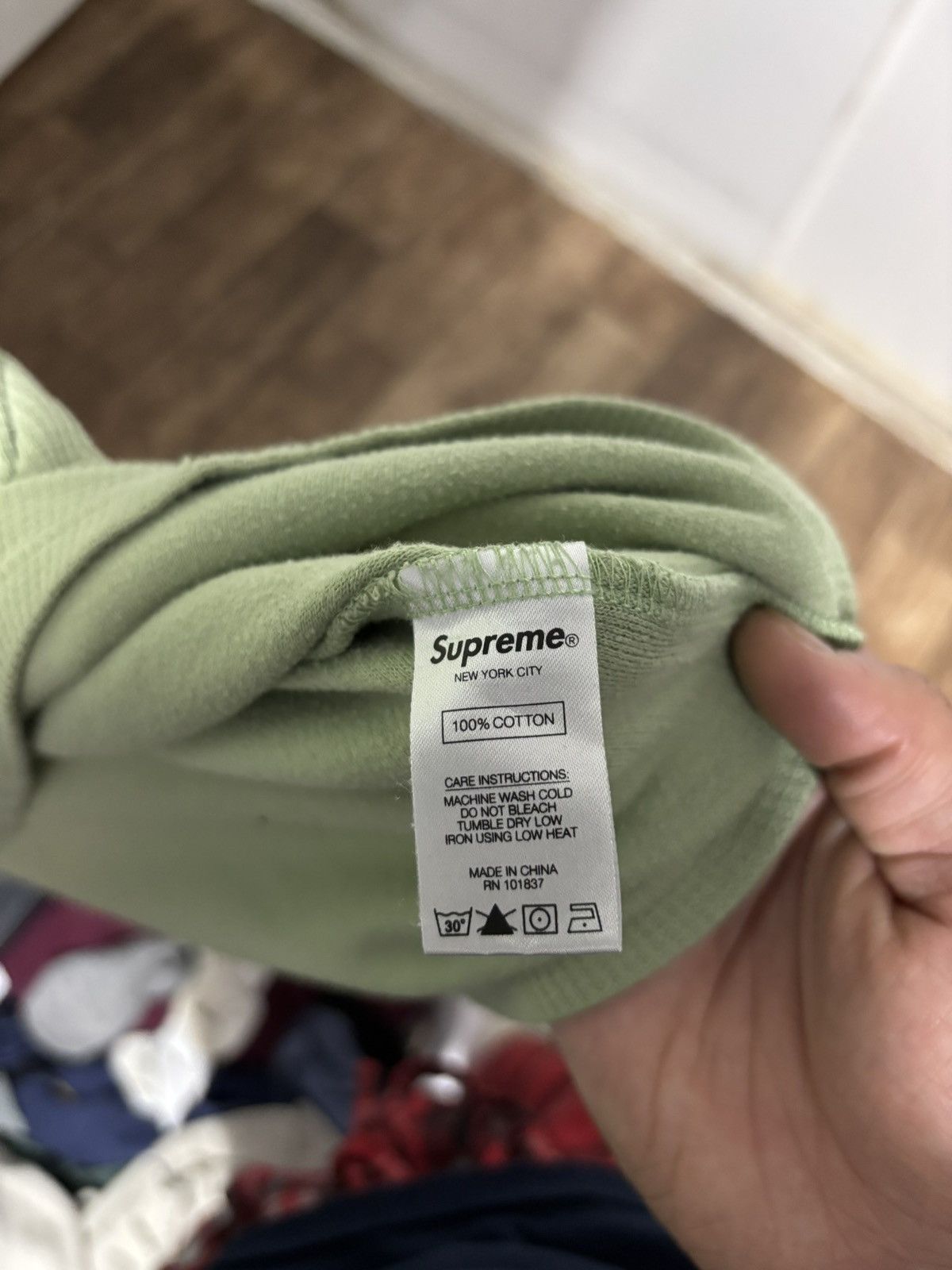 Supreme Supreme Waffle Pocket Tee - SAGE (FW/19) Size US L / EU 52-54 / 3 - 6 Thumbnail
