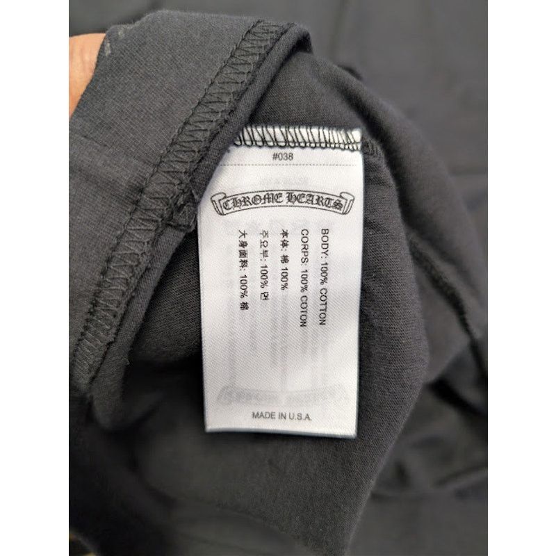 Chrome Hearts o1rshd1 Gold Neck Logo Long Sleeve T-Shirt in Black Size US M / EU 48-50 / 2 - 16 Thumbnail