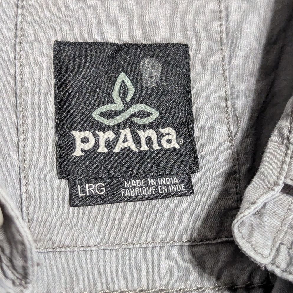 Prana PrAna Barekur Short Sleeve Shirt Button Down Gray Collared Size US L / EU 52-54 / 3 - 3 Thumbnail