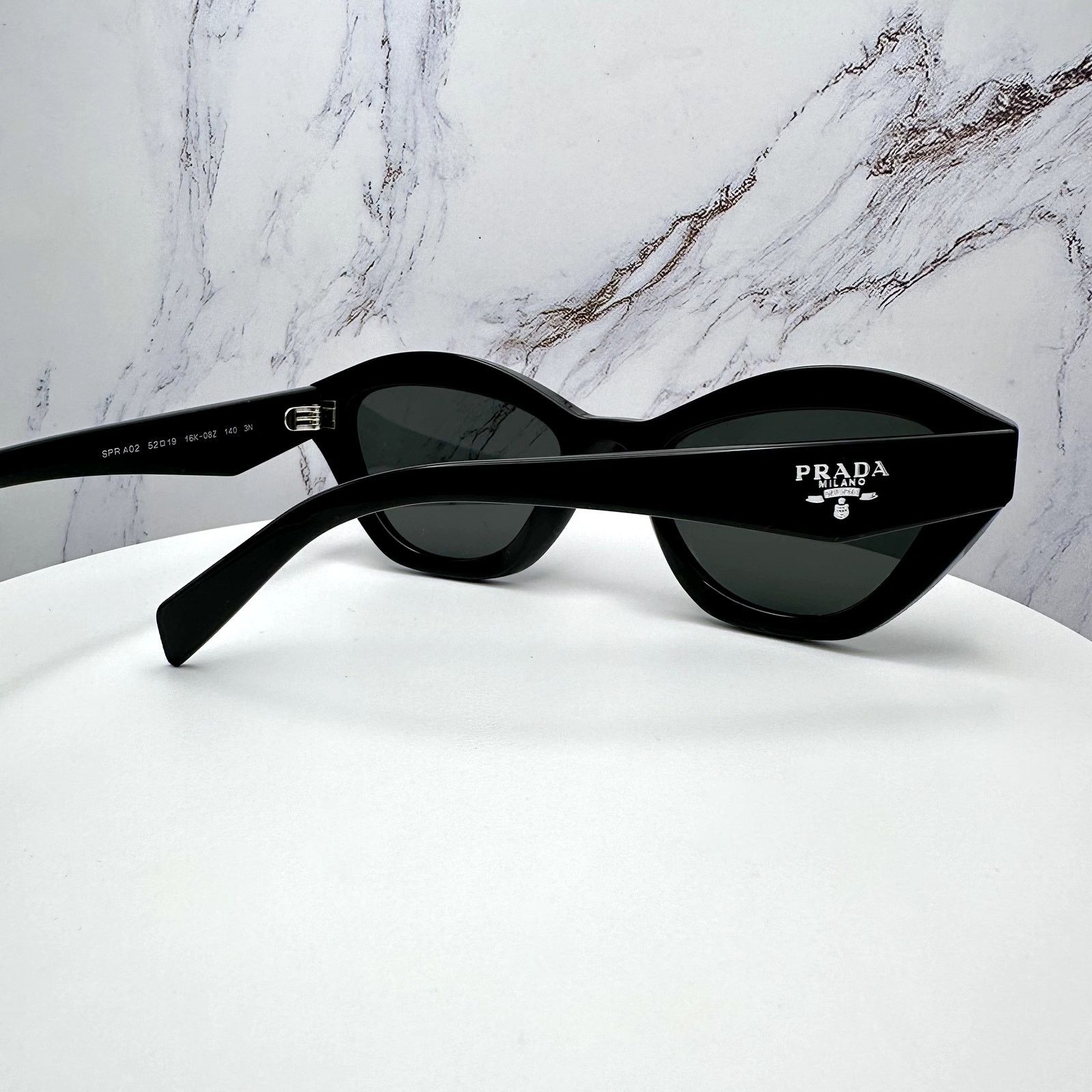Prada New PRADA Sunglasses Black Butterfly Cat Eye Symbole Logo Size ONE SIZE - 19 Thumbnail