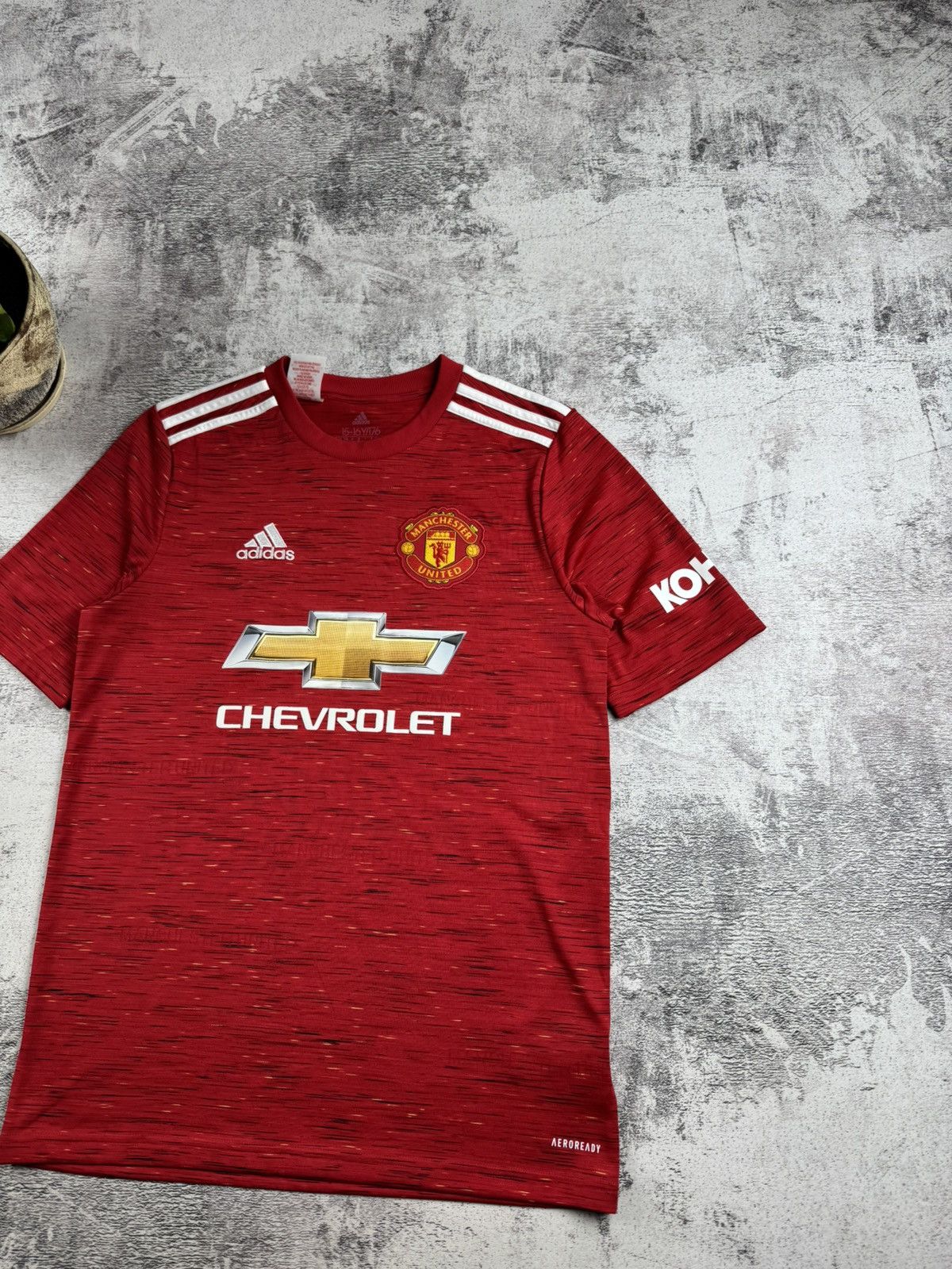 Adidas Manchester United 2020/2021 Men’s Small Red Adidas Soccer Football Shirt Jersey Size US S / EU 44-46 / 1 - 3 Thumbnail