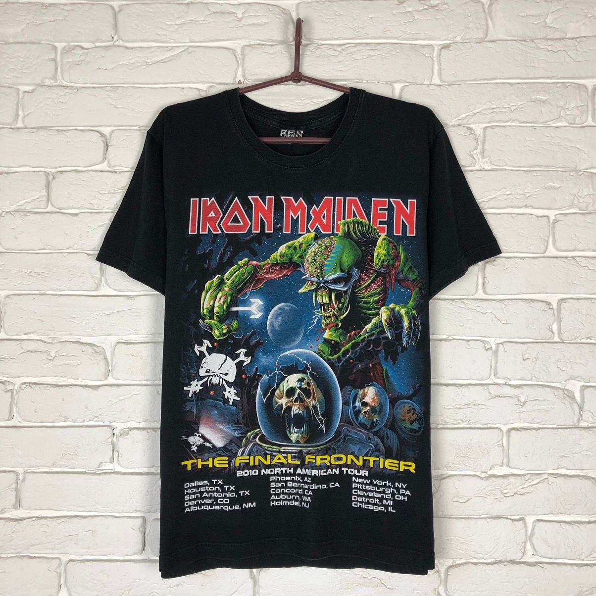 Pre-owned Band Tees X Rock Tees Iron Maiden Vintage Tee T Shirt In Faded Black