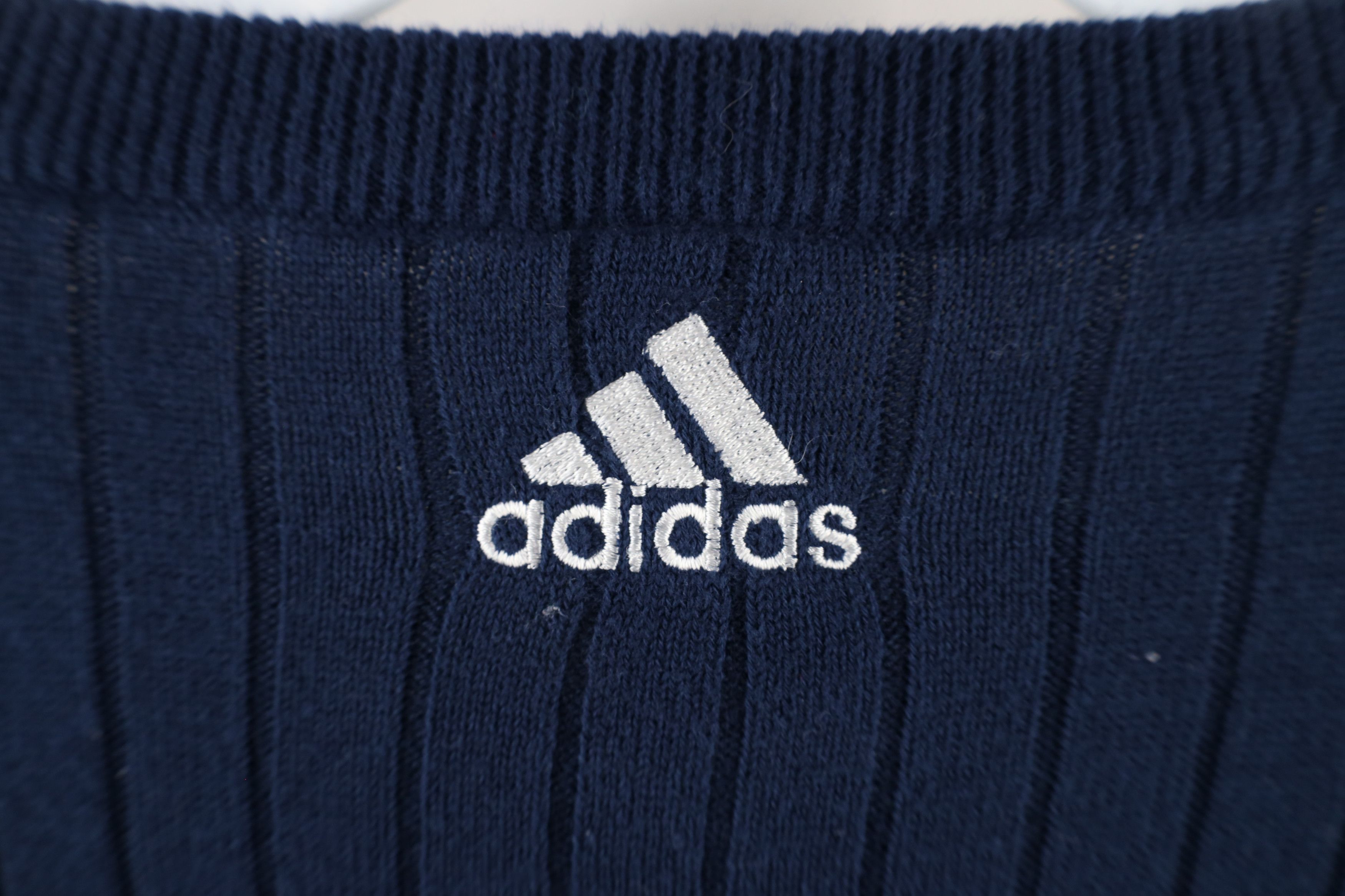 Adidas Vintage Adidas Out Cotton Ribbed Knit Sweater Vest Blue Size US XXL / EU 58 / 5 - 10 Thumbnail