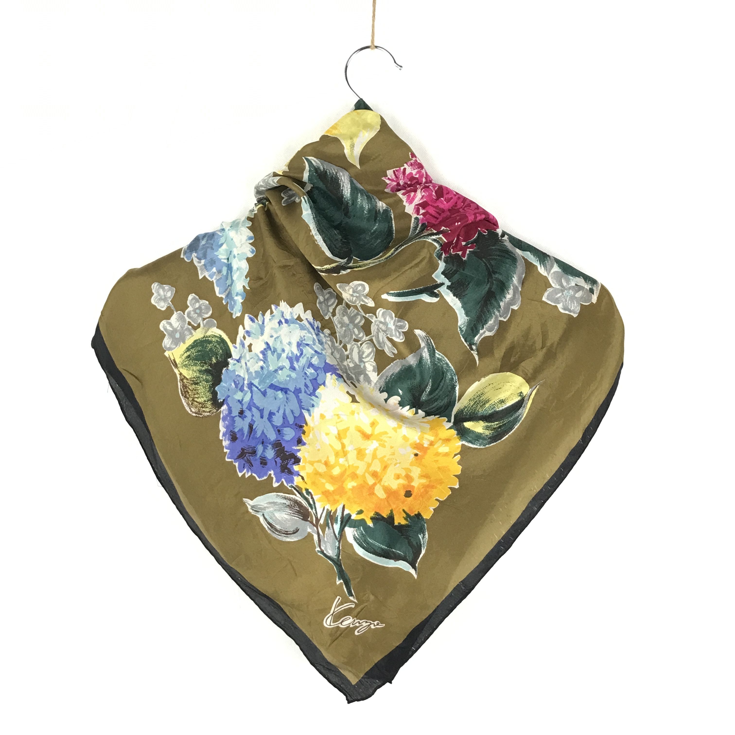 Vintage Kenzo Floral Silk Scarf
