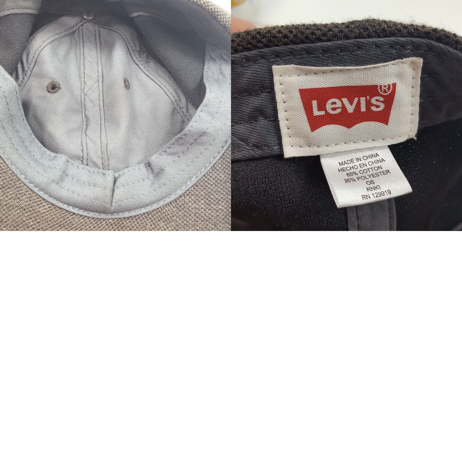 Levi's VINTAGE Levi's Hat Knit Snapback Adjustable Baseball Cap Gray Red Tab VTG Retro Size US 35 - 8 Thumbnail