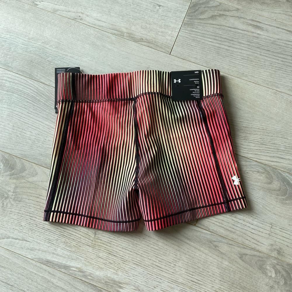 Under Armour Under Armour Pink and Black Spandex Running Shorts Size 32" / US 10 / IT 46 - 3 Thumbnail