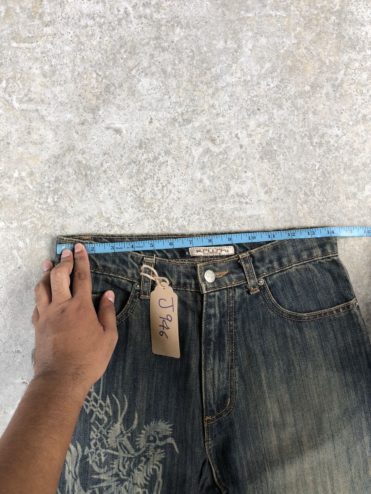 Japanese Brand Krush Flared Jeans Distressed Jeans Size US 28 / EU 44 - 16 Thumbnail