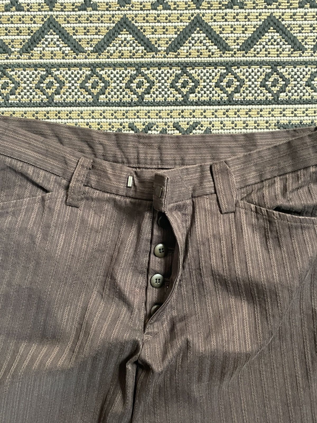 If Six Was Nine 2000s 5351 Pour Les Hommes Trousers Pinstripe Silm Straight Size US 32 / EU 48 - 12 Thumbnail